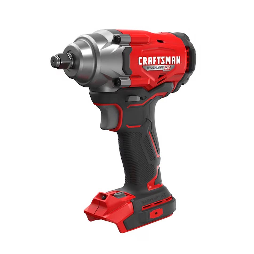 The Craftsman V20 RP Cordless Impact Wrench, $129 (was $199) at Lowe’s, pictured here, is now on sale at Lowe's.