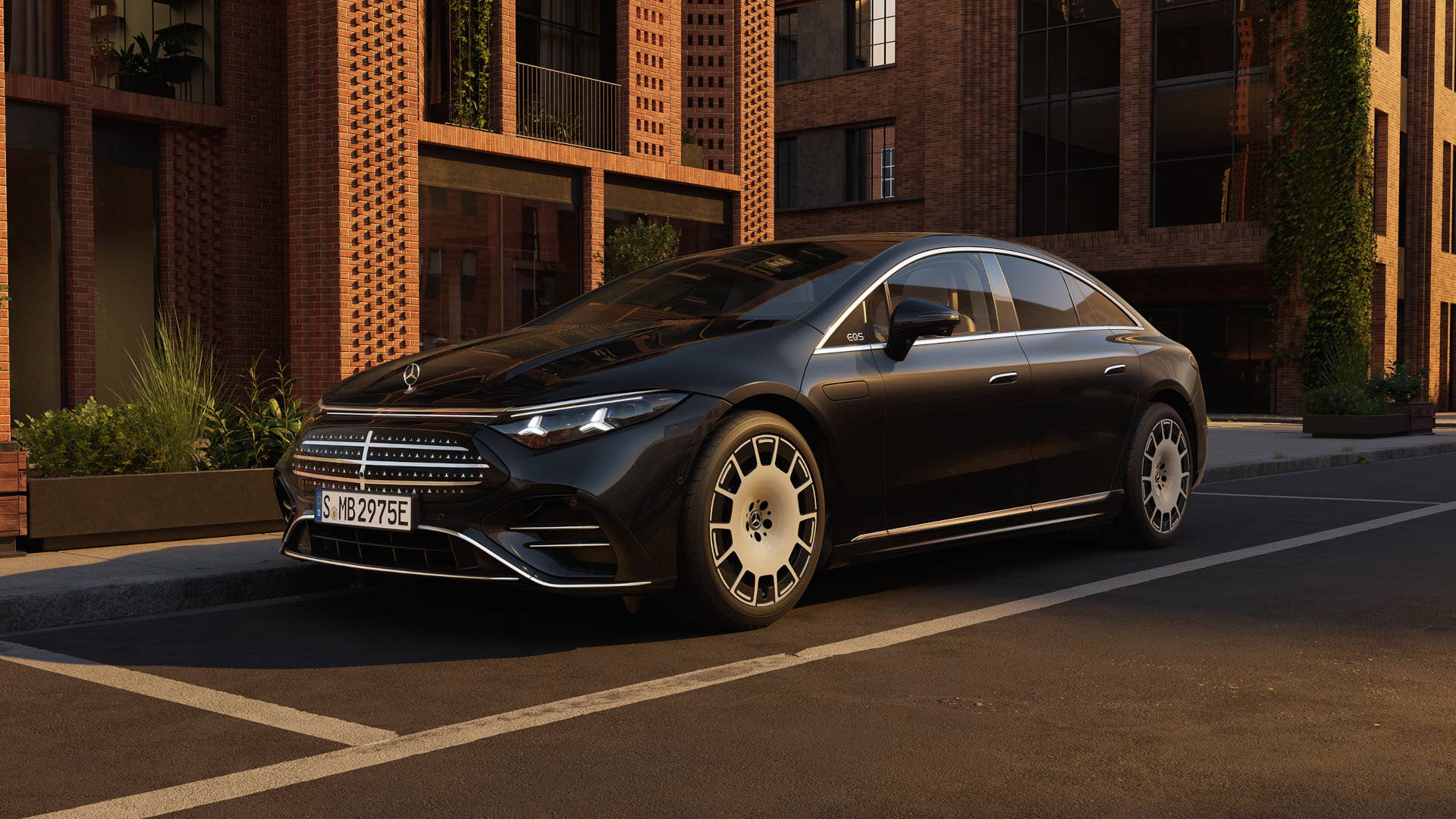 2027 Mercedes-Benz EQS 580 front angled view