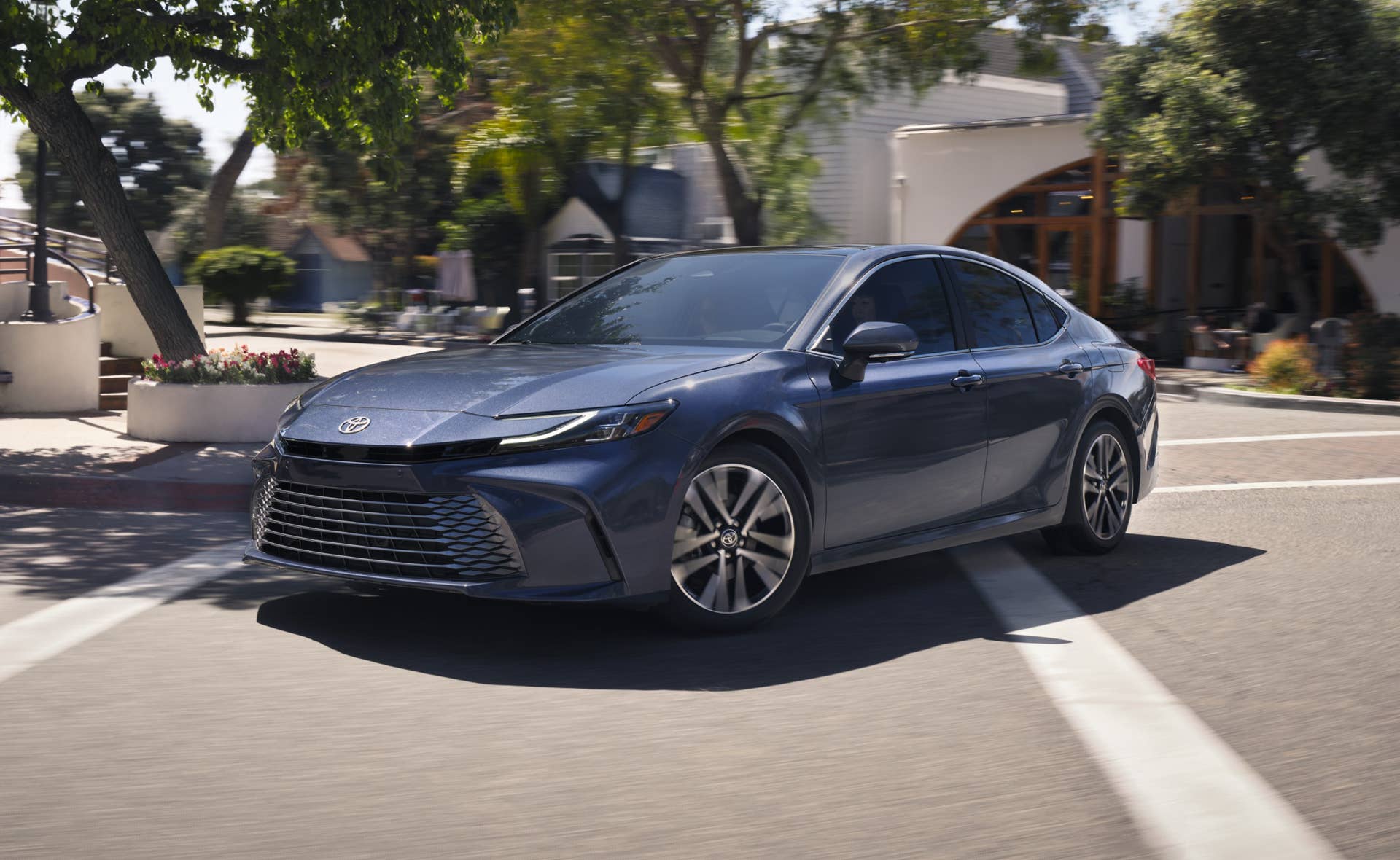2026 Toyota Camry blue front angled view