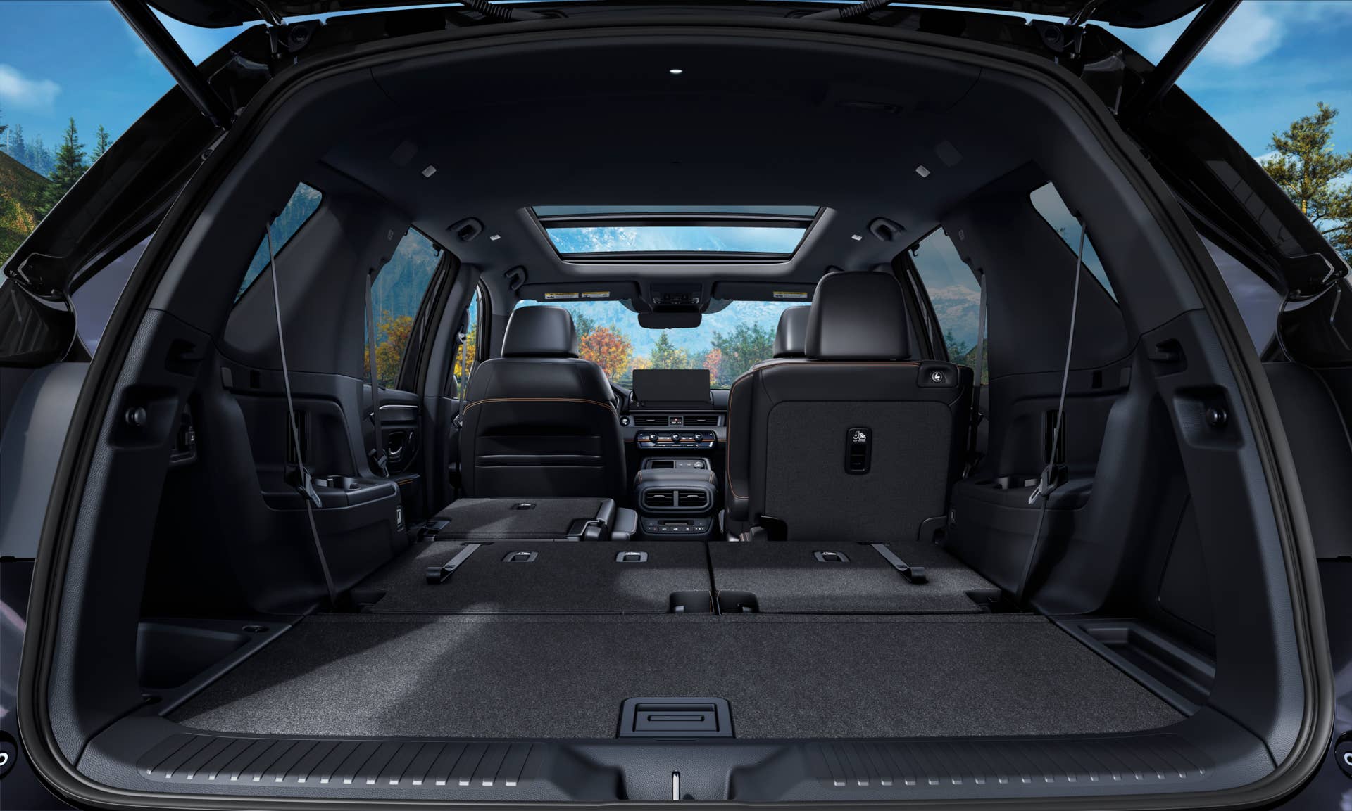 2026 Honda Pilot TrailSport trunk seats folded