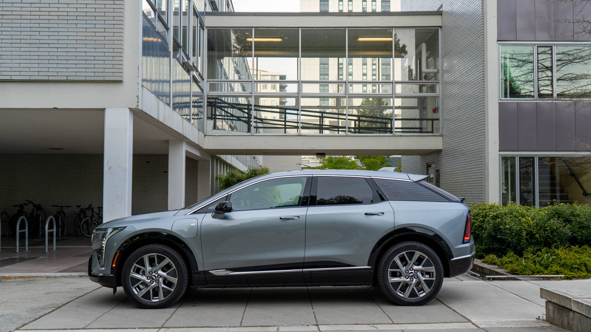 2026 Cadillac Optiq Premium Luxury in silver side view