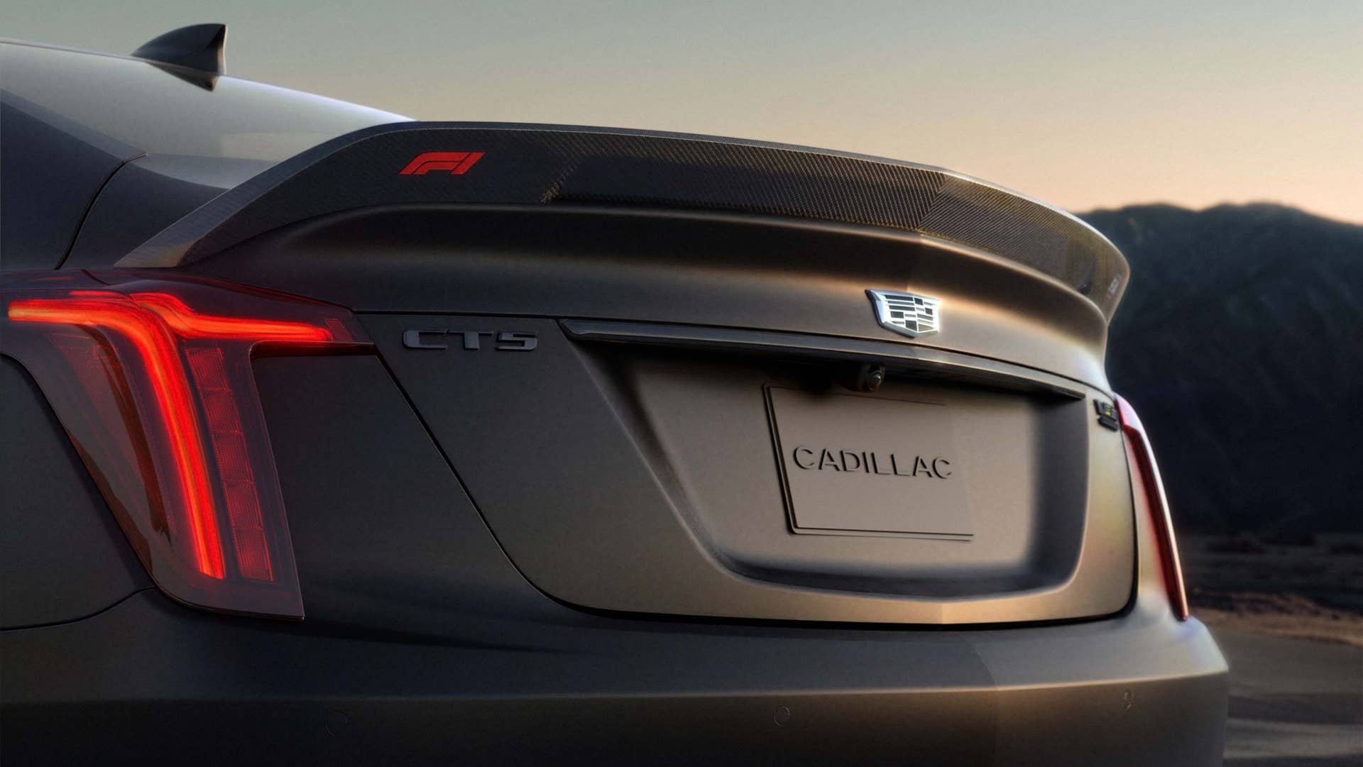 2026 Cadillac CT5-V Blackwing F1 Collector Series black tail closeup