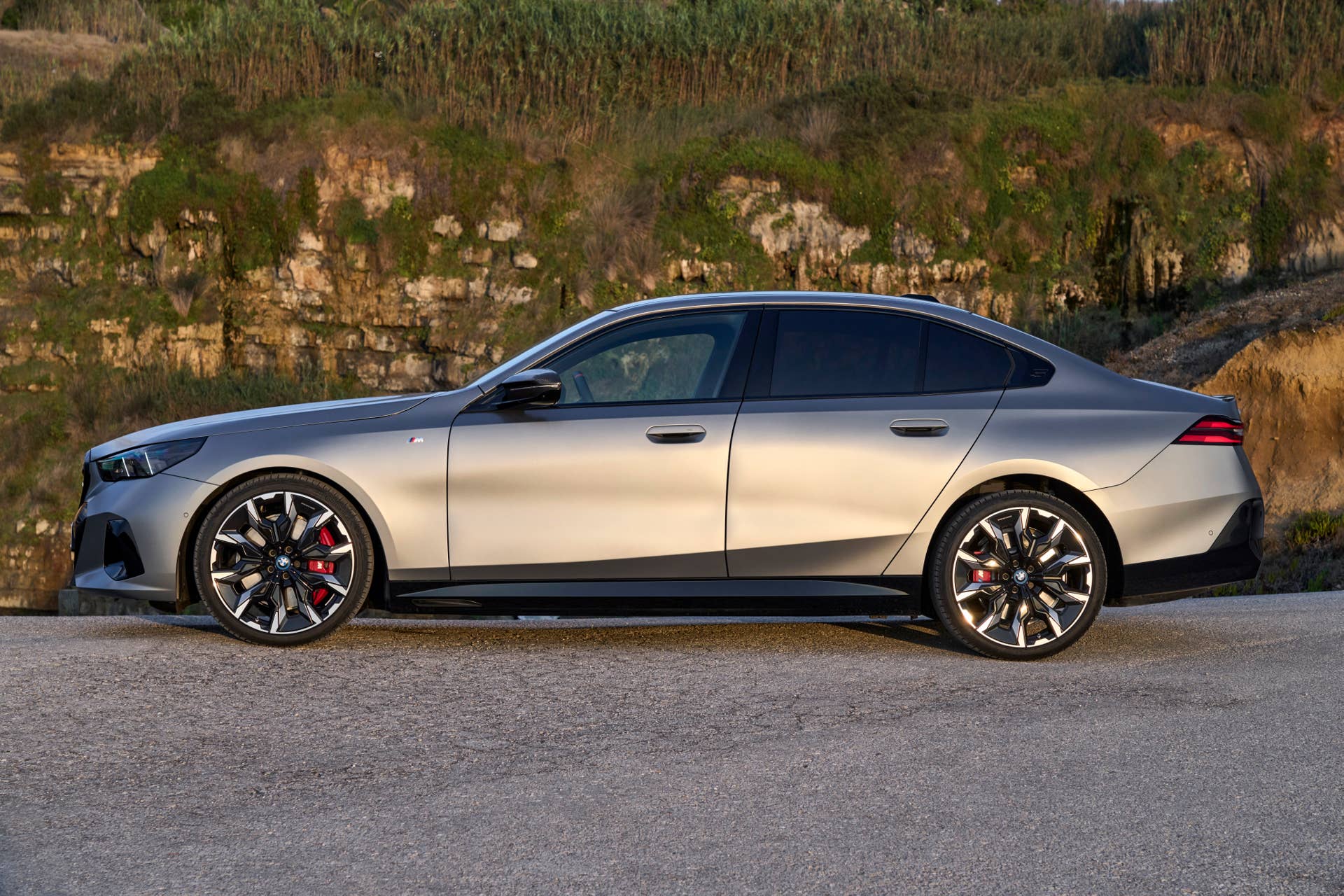 2025-2026 BMW i5 M60 in silver side view