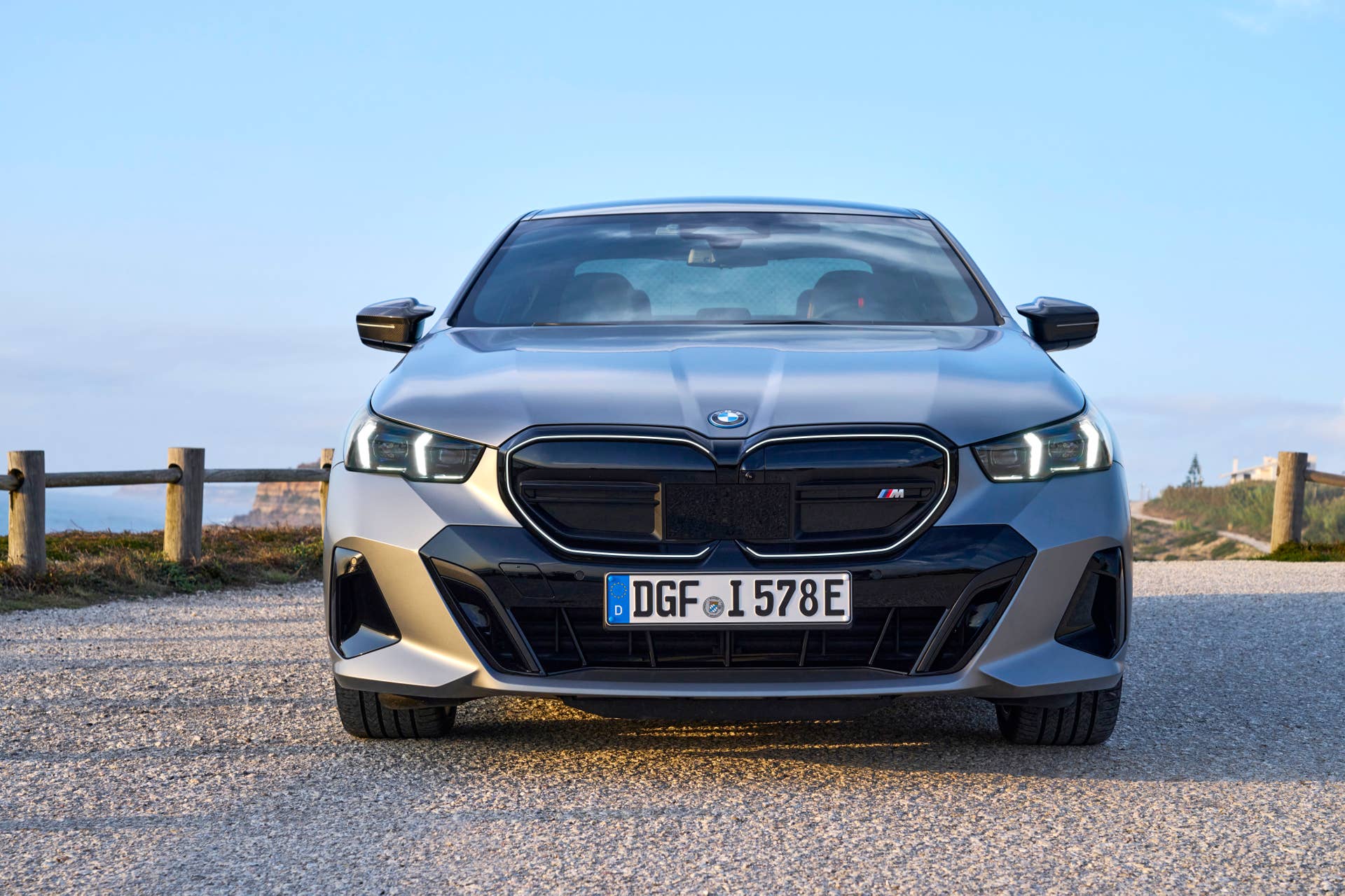 2025-2026 BMW i5 M60 in silver front view
