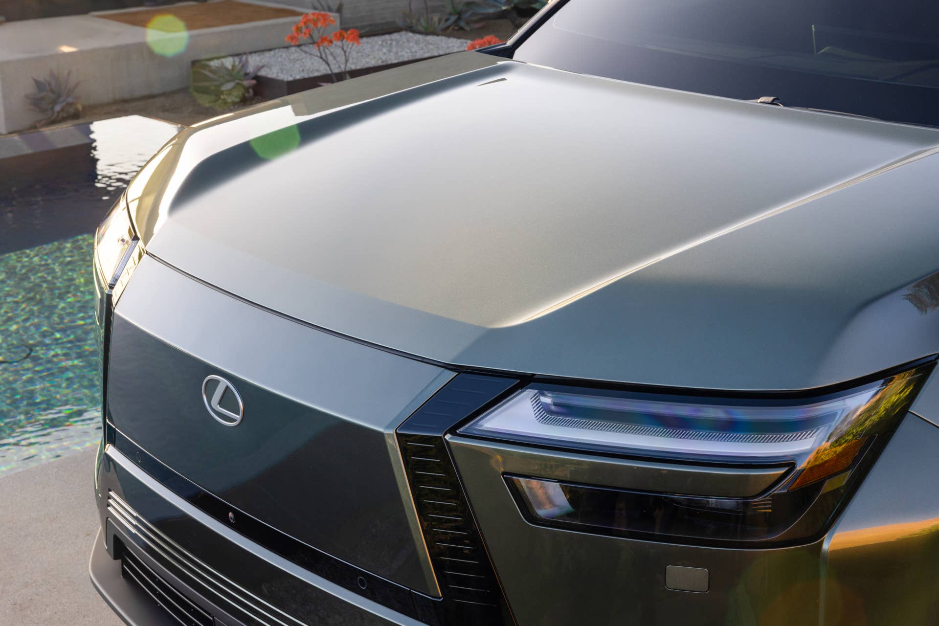 2027 Lexus TZ green front angled view closeup