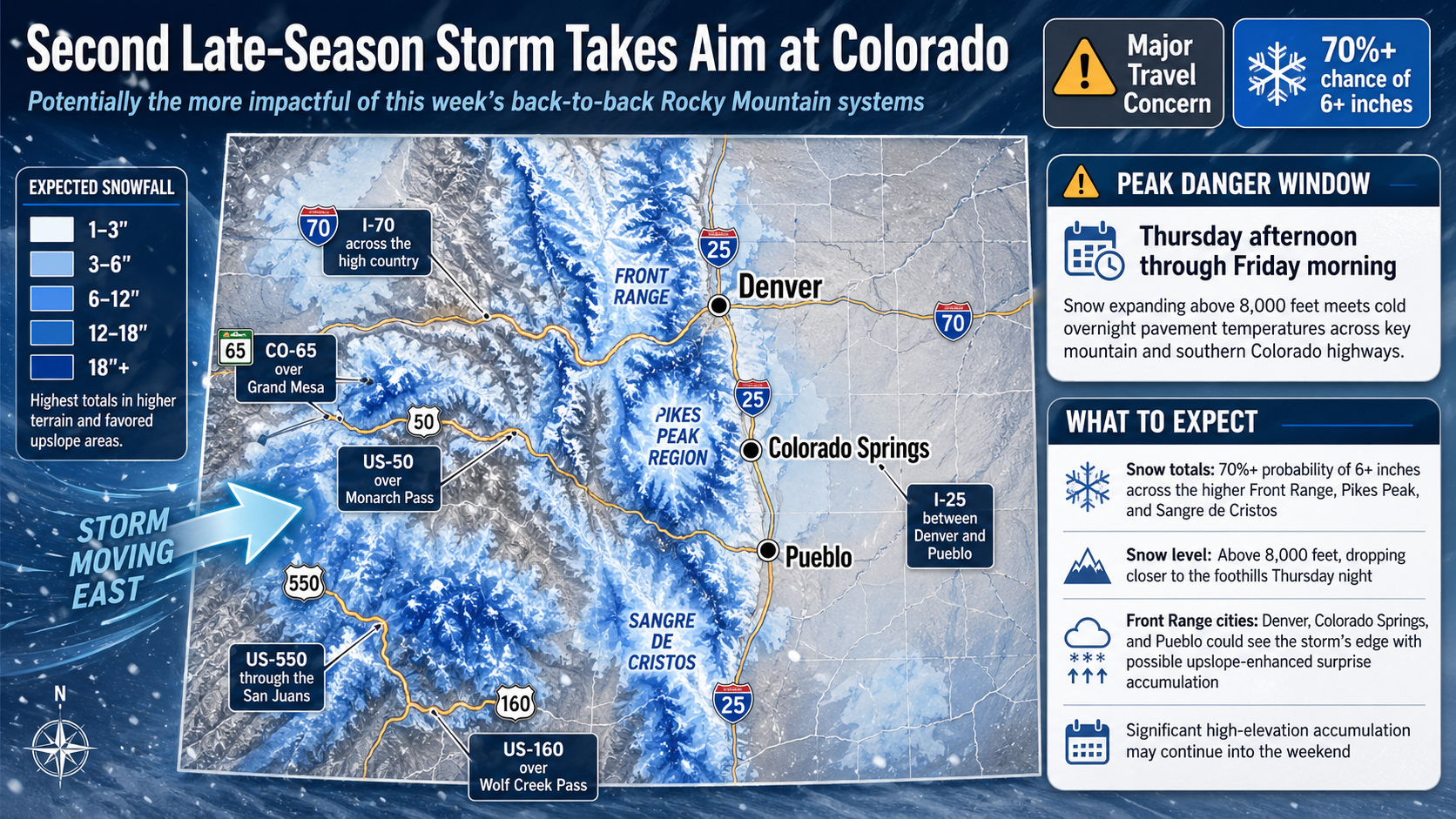 Winter Weather Alert: 11+ Inches of Snow & 45 MPH Winds Set to Slam I ...