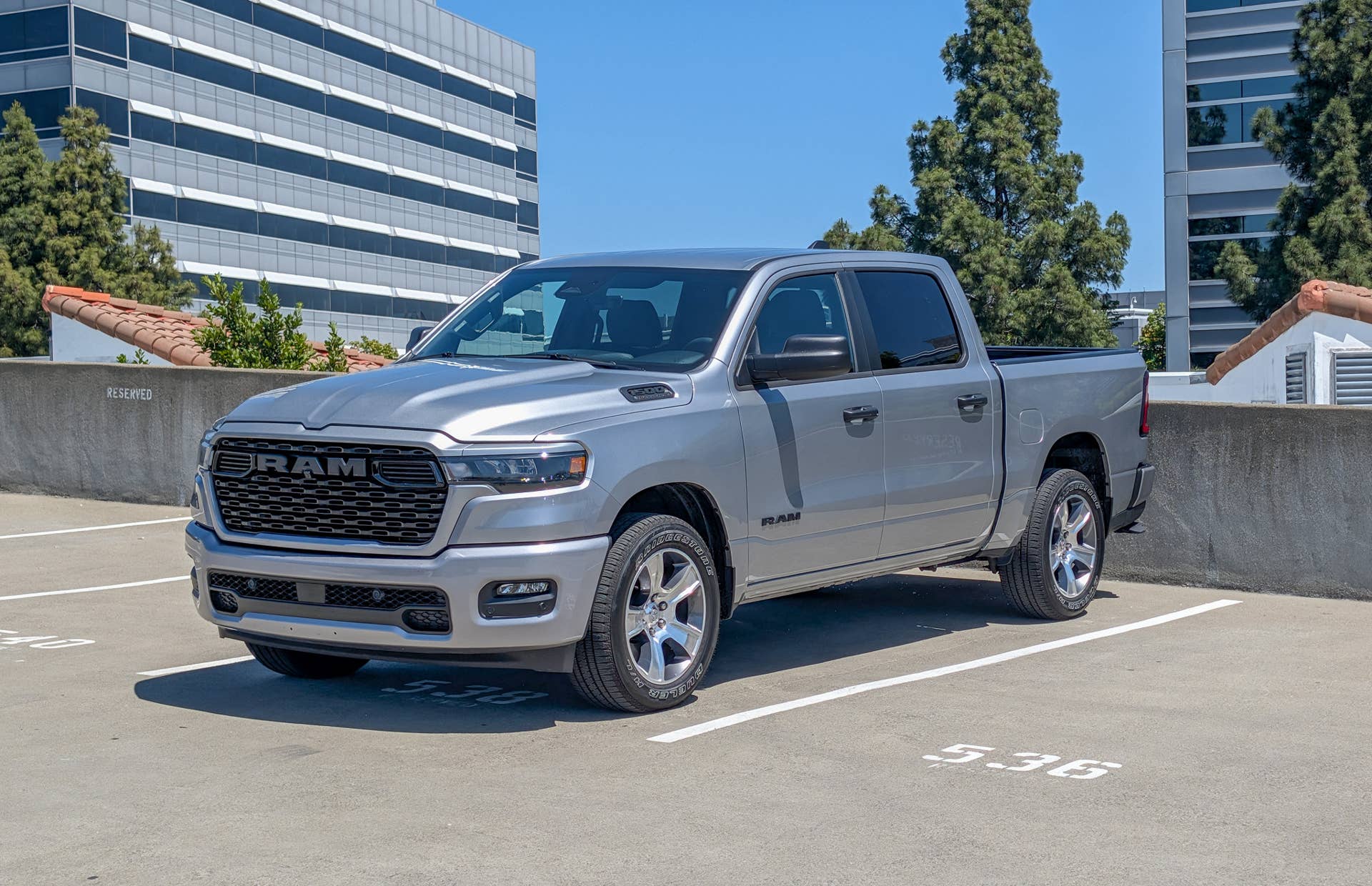 The front end of the 2026 Ram 1500 Blackout Express