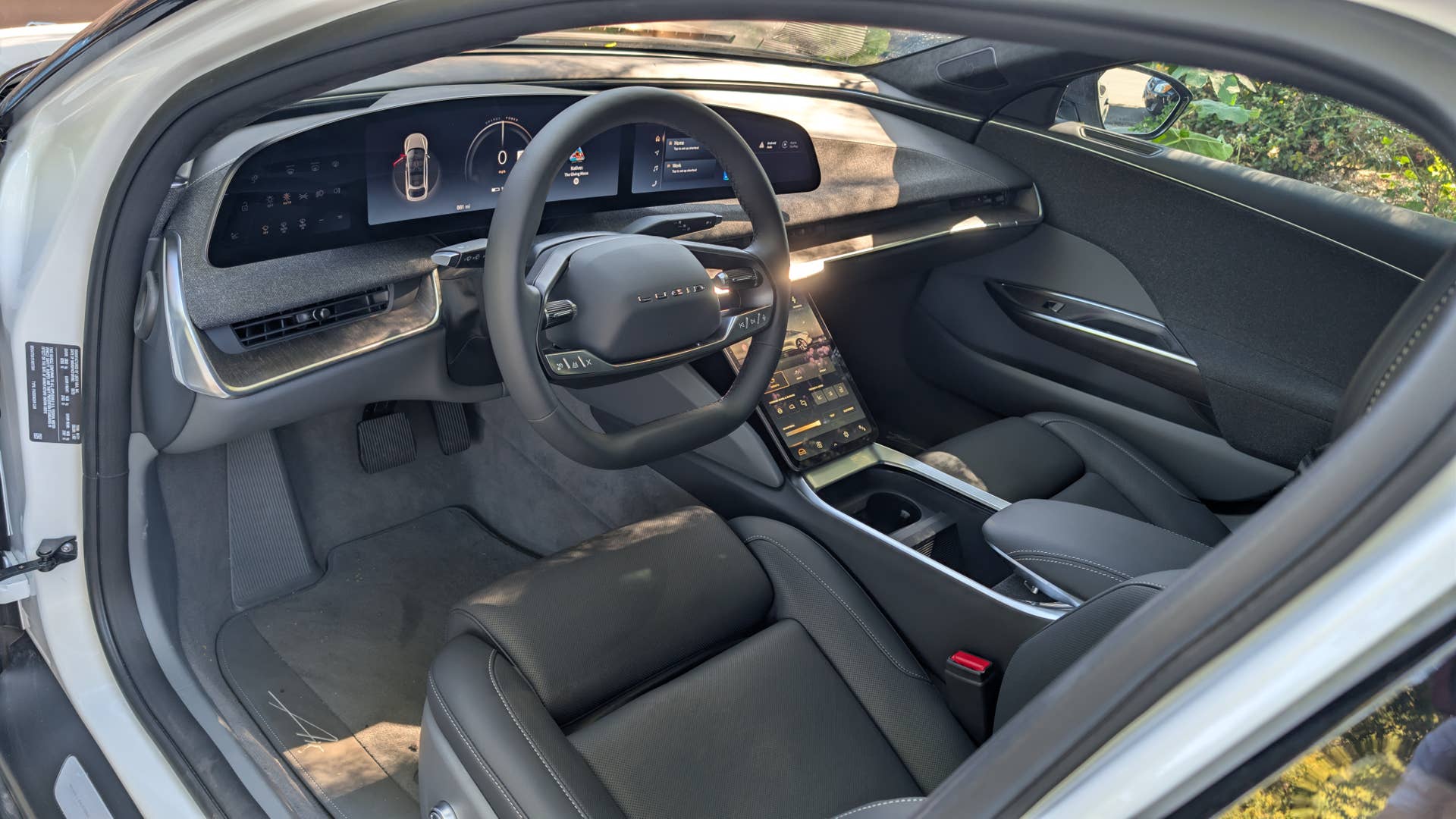 The driver's seat of the 2026 Lucid Air TOuring