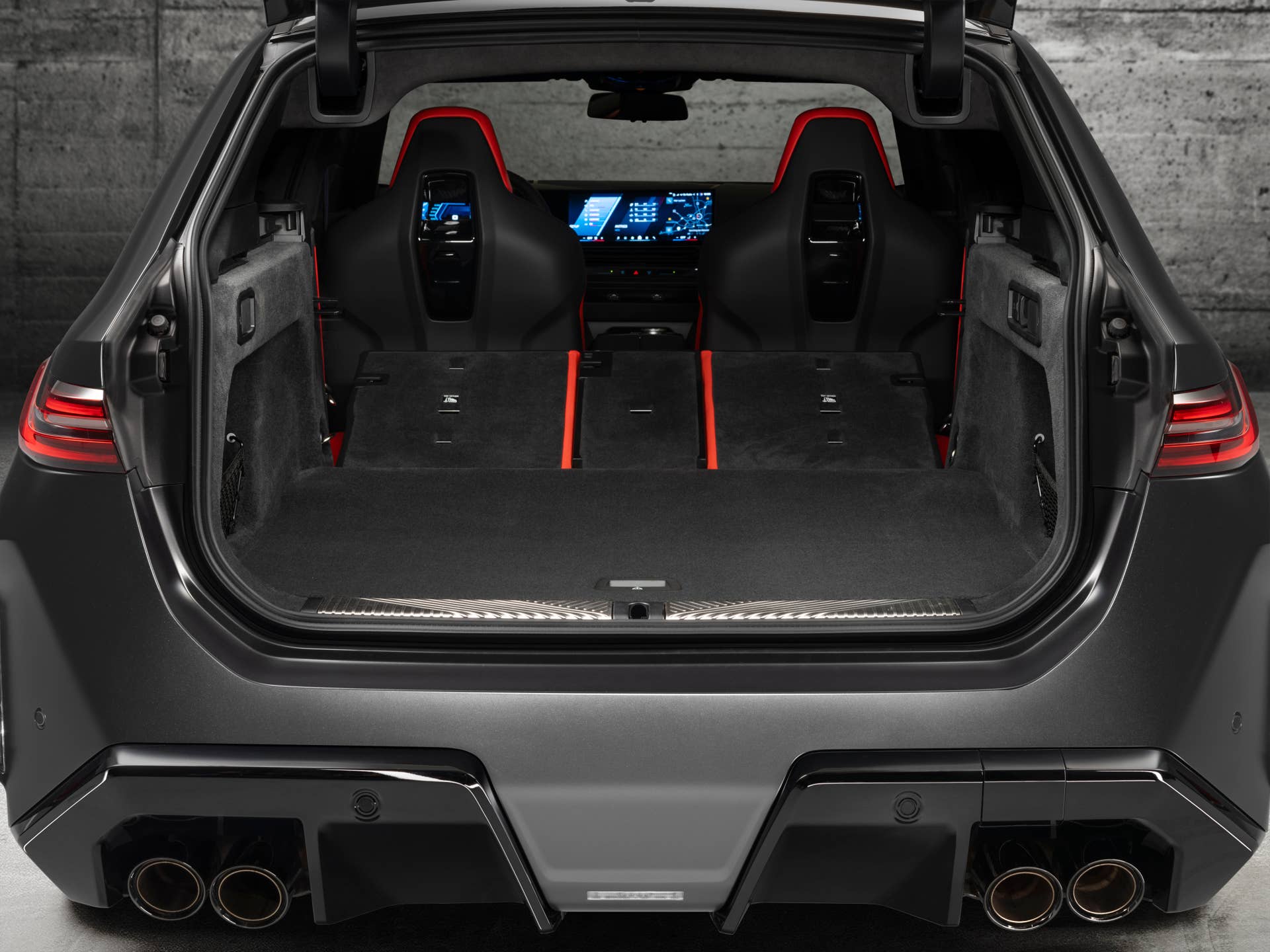 2026 BMW M5 Touring trunk seats folded