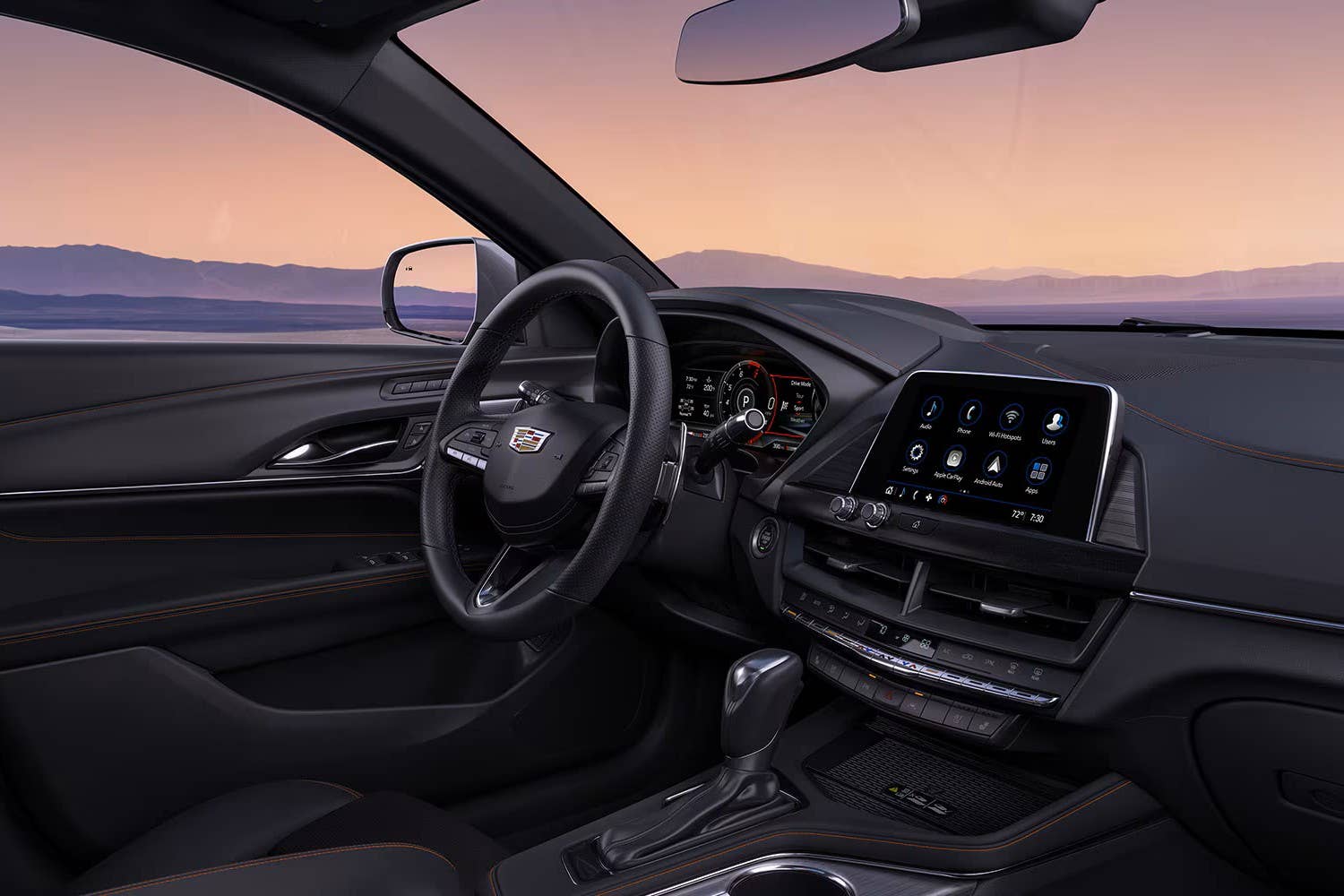 2026 Cadillac CT4 black interior driver area