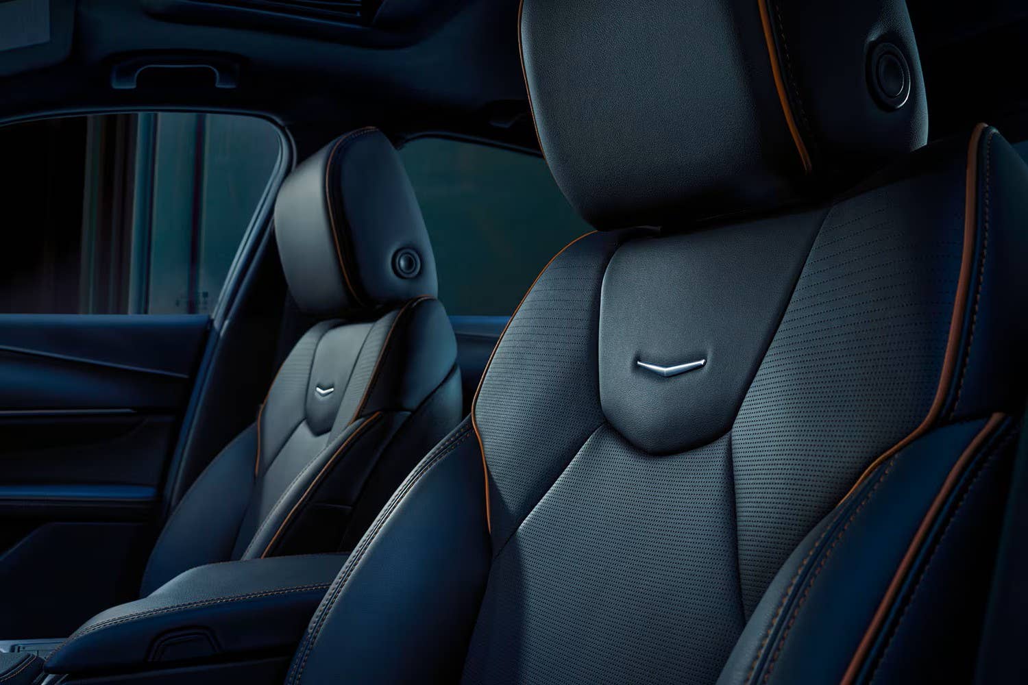 2026 Cadillac CT4 black interior driver front seats