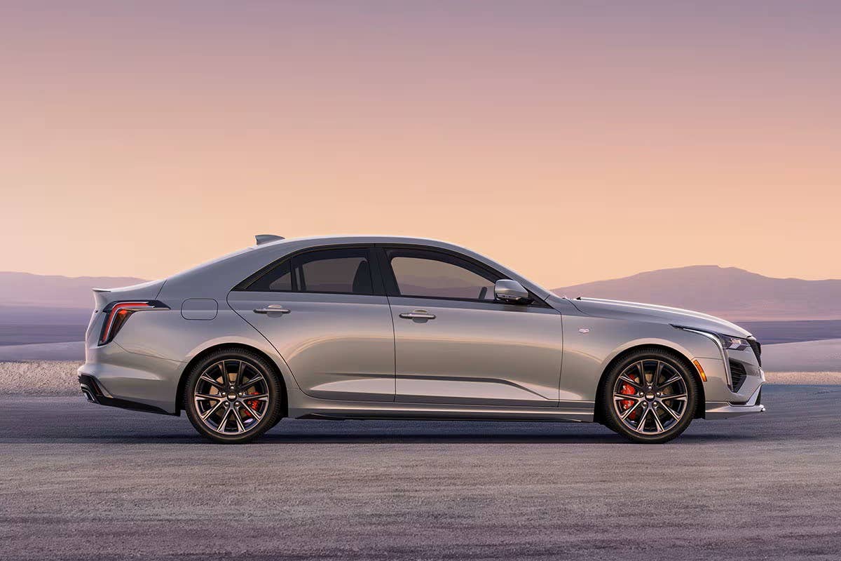 2025-2026 Cadillac CT4 silver side view