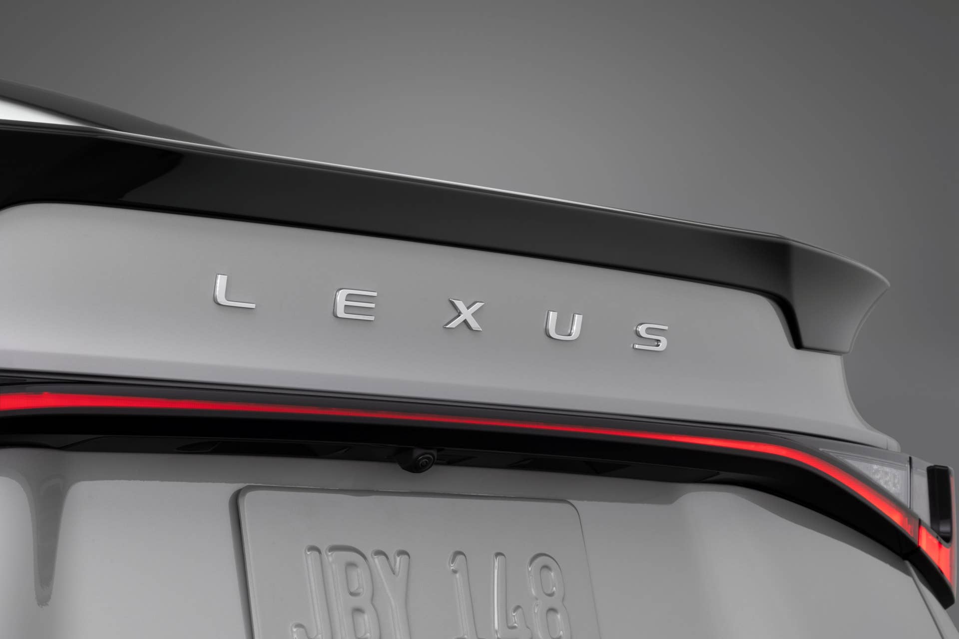2026 Lexus IS 350 gray rear end view closeup