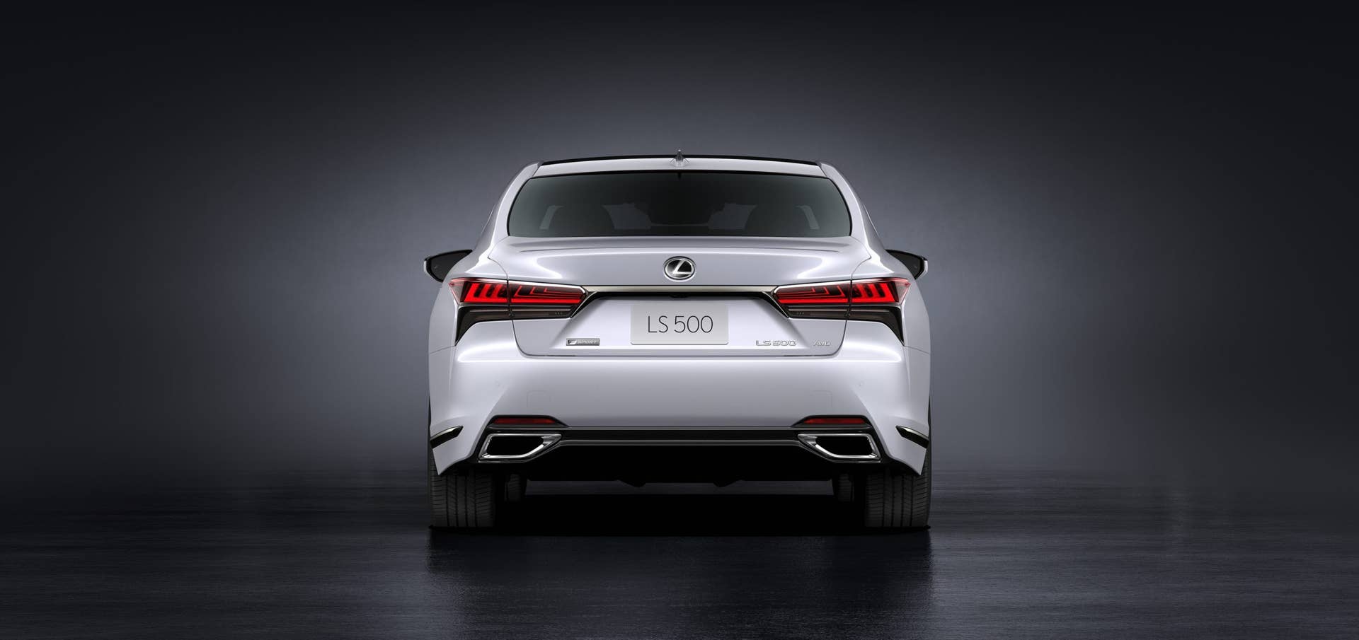 2025-2026 Lexus LS 500 Luxury white rear view