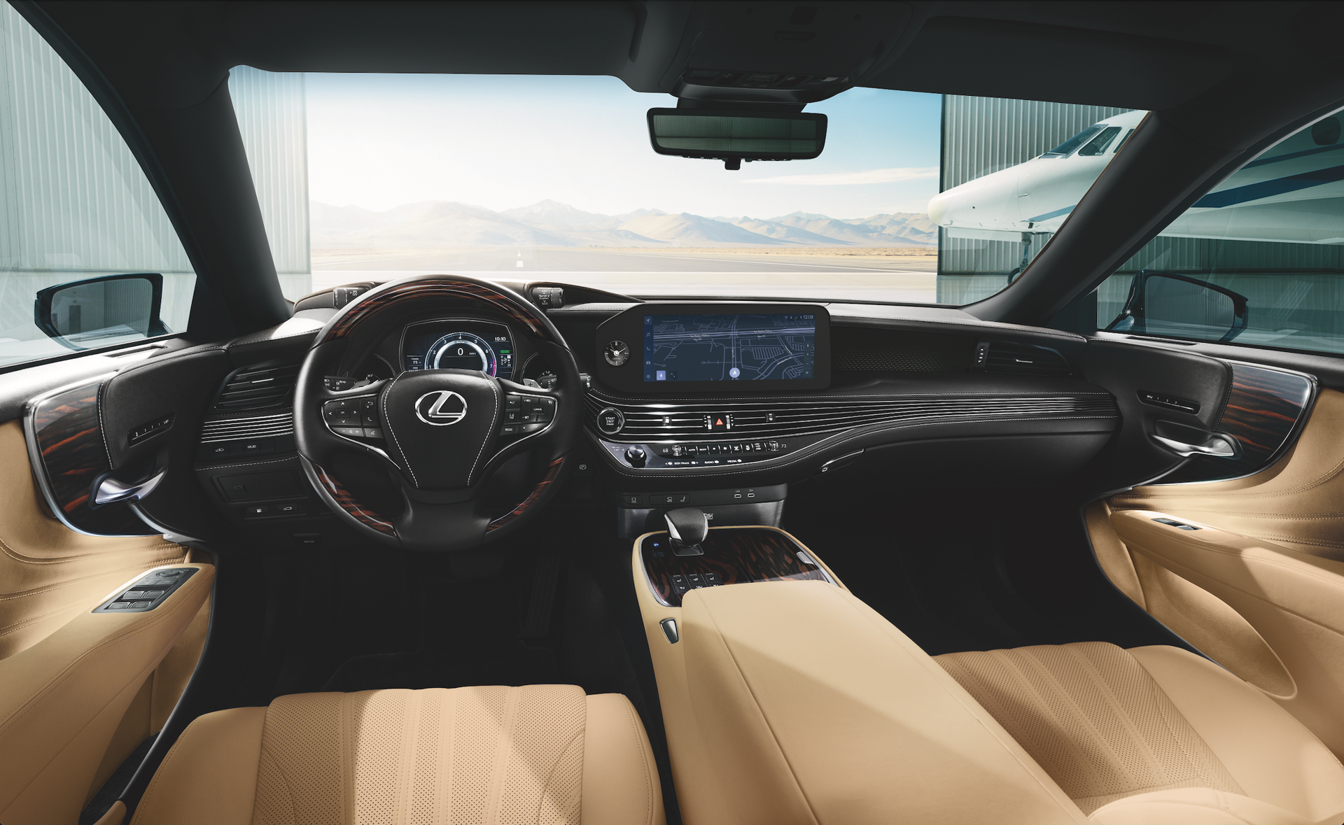 2025-2026 Lexus LS 500 beige interior front cabin