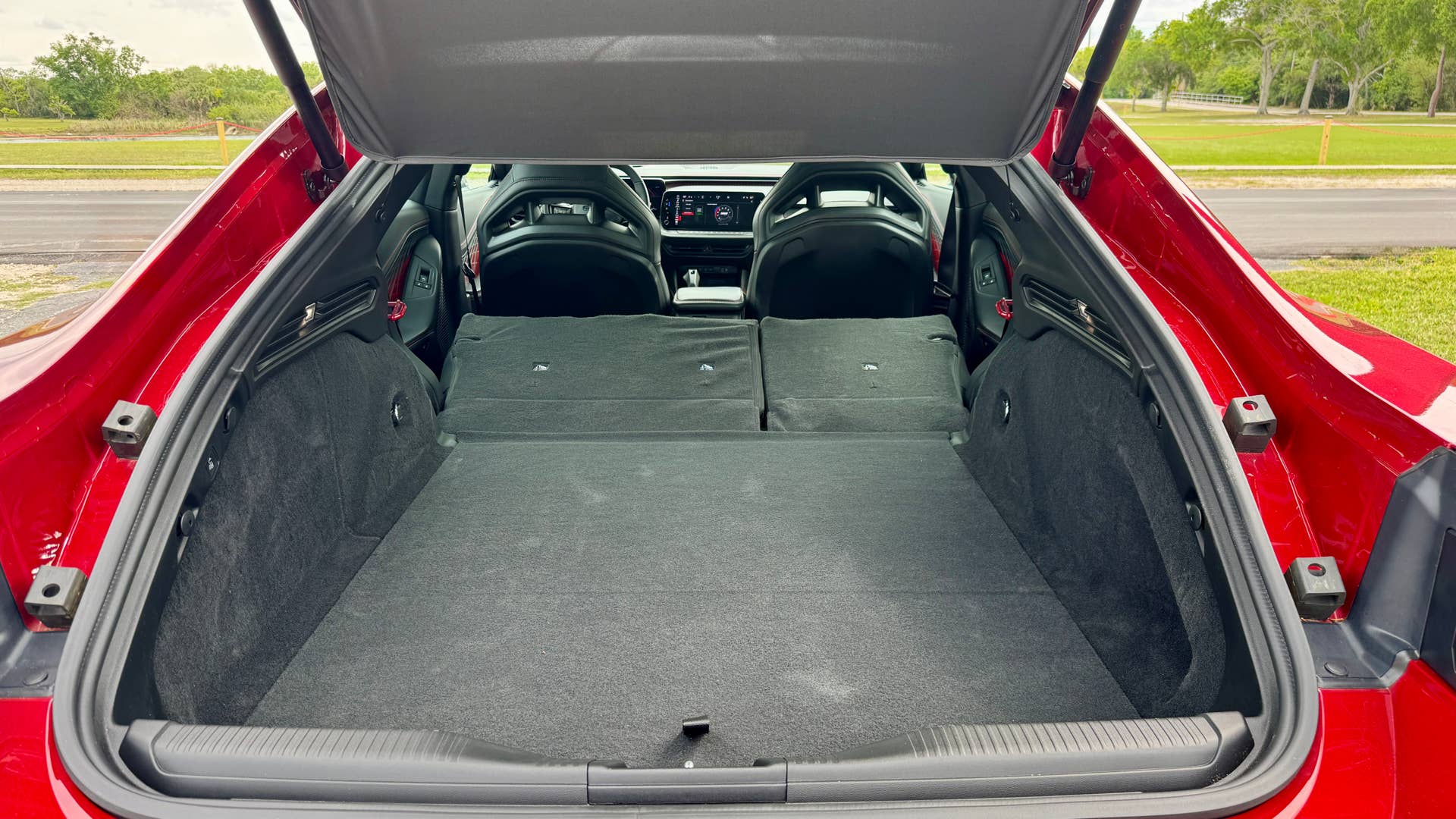 2026 Dodge Charger R/T trunk rear seats folded
