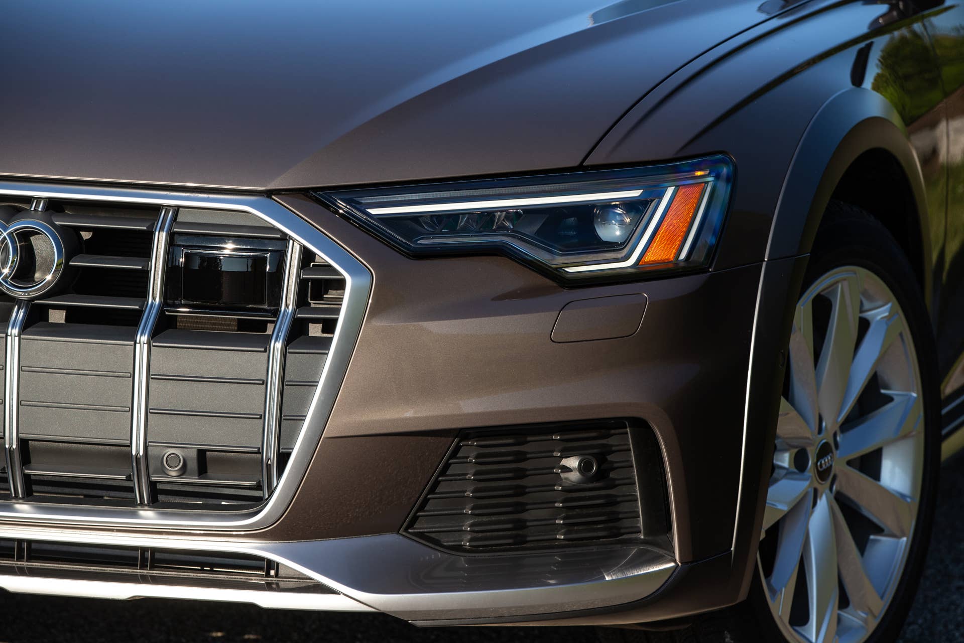 2025-2026 Audi A6 Allroad bronze nose closeup