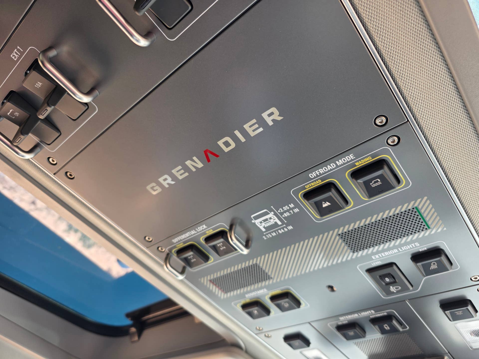 INEOS Grenadier interior roof console