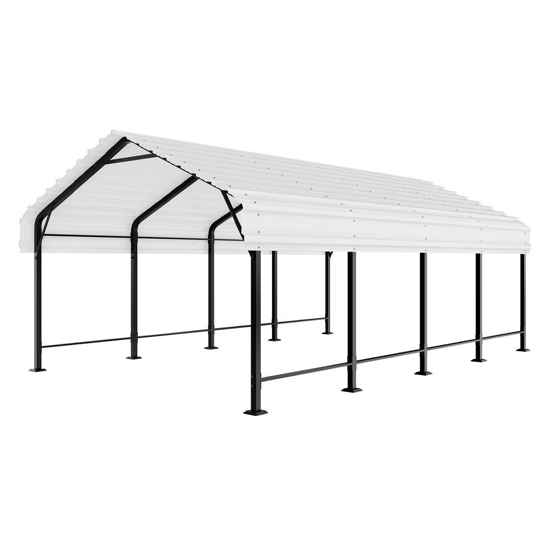 The Walsunny 12-Foot by 20-Foot Metal Carport, pictured here, is now on sale at Walmart.