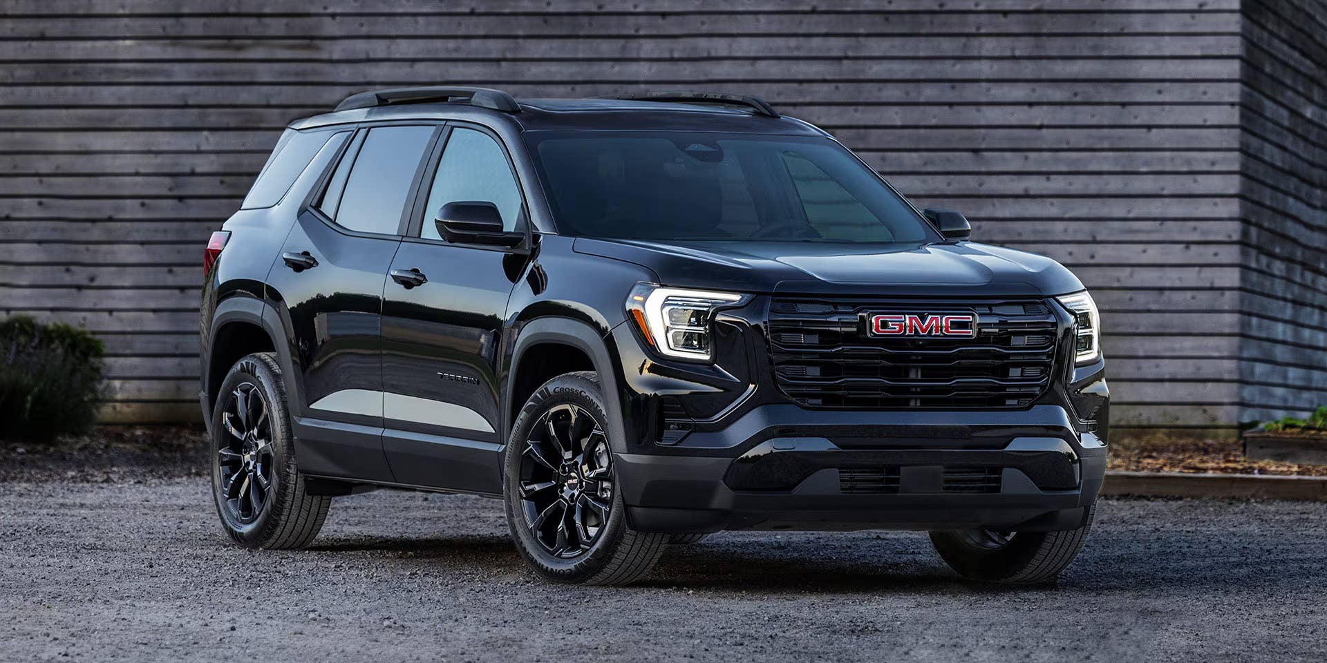 2025-2026 GMC Terrain Elevation with Black Edition package front angled view