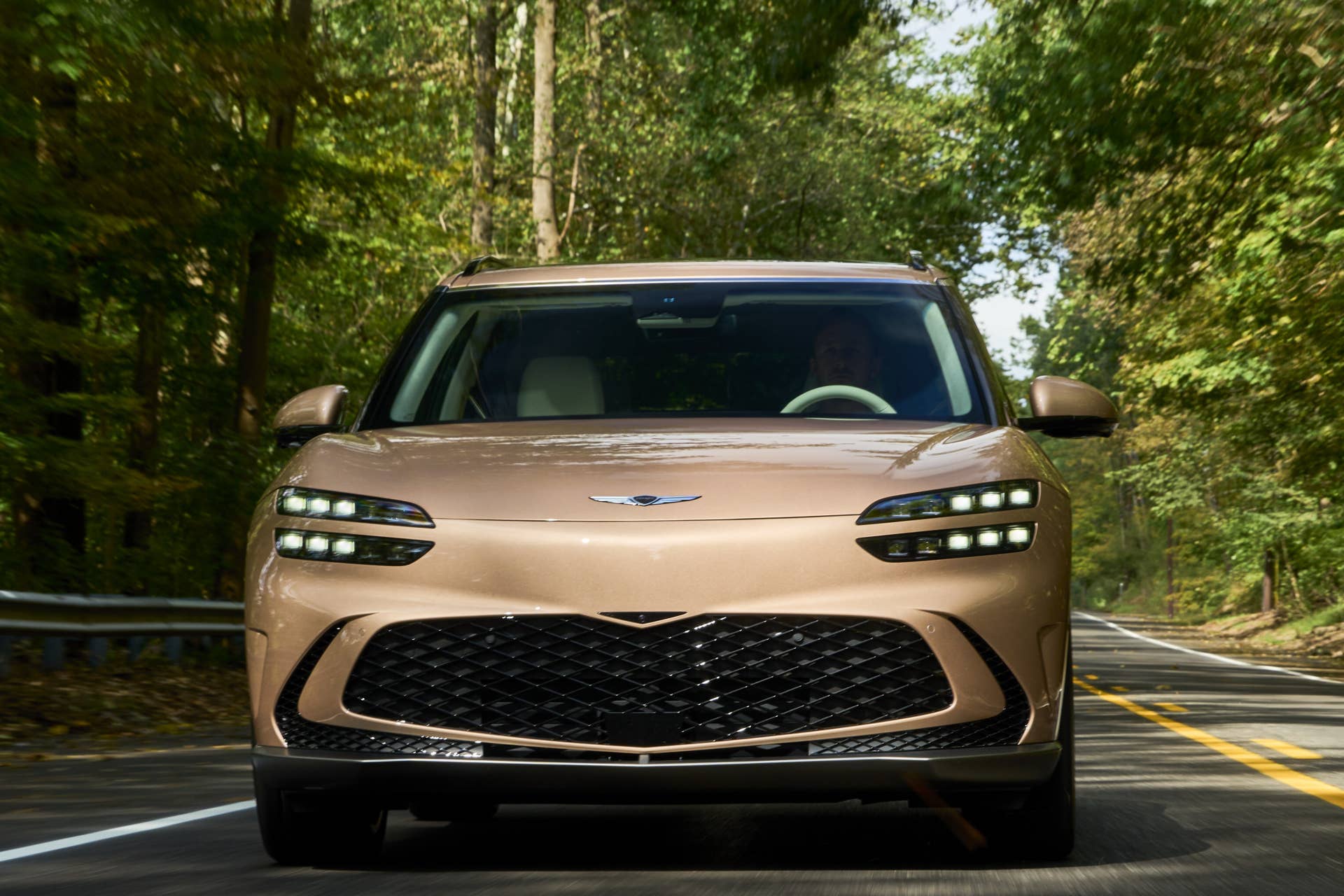 2025 Genesis GV60 gold front view