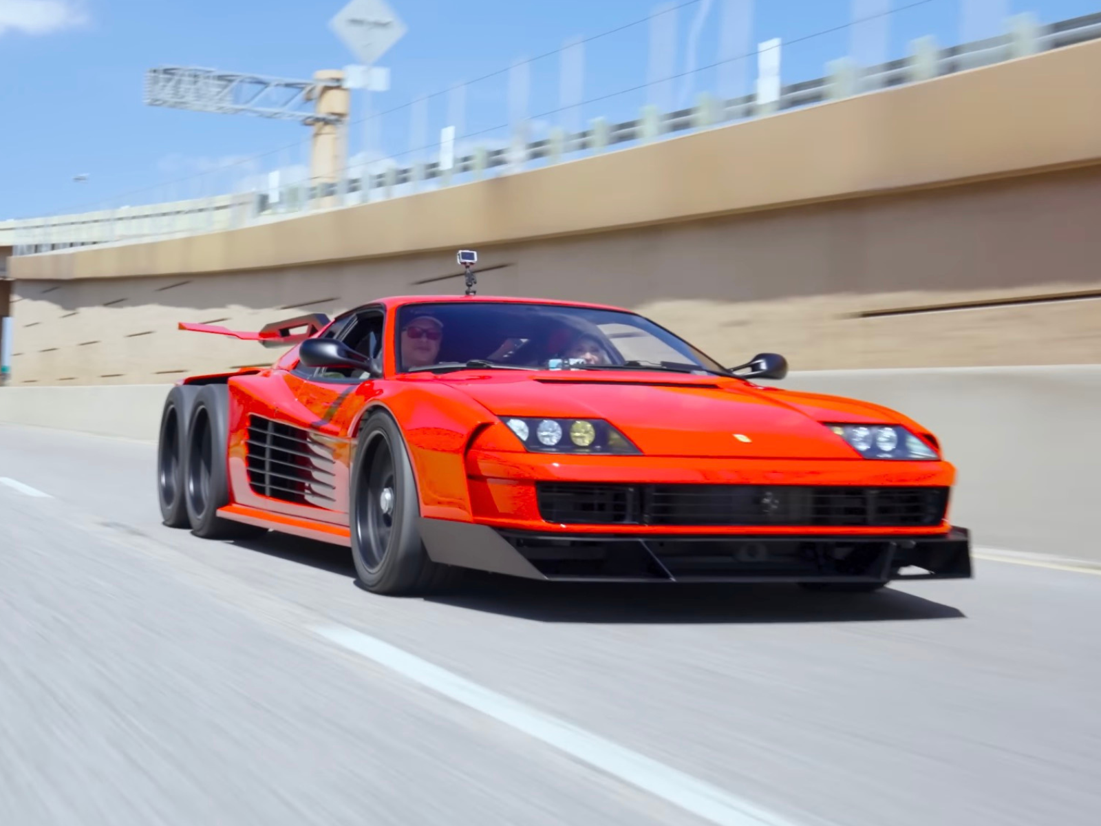 Ferrari Testarossa 6×6 somehow exists and just took its first drive