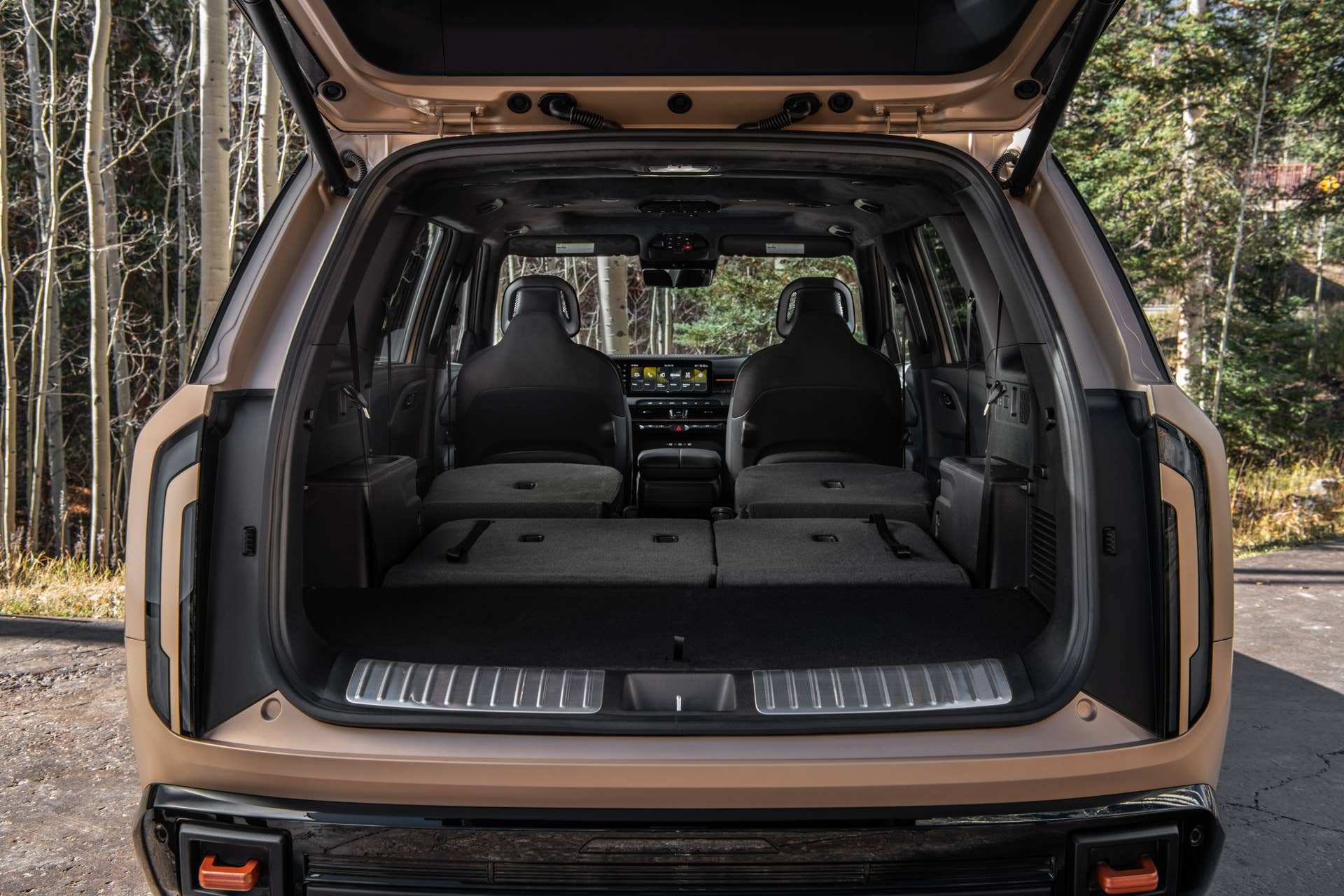 2027 Kia Telluride X-Pro trunk all seats folded
