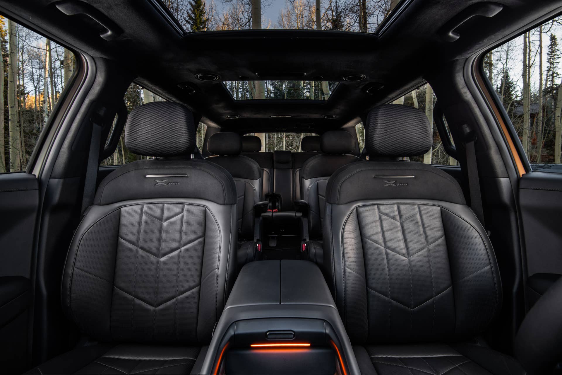 2027 Kia Telluride X-Pro black interior rearward view