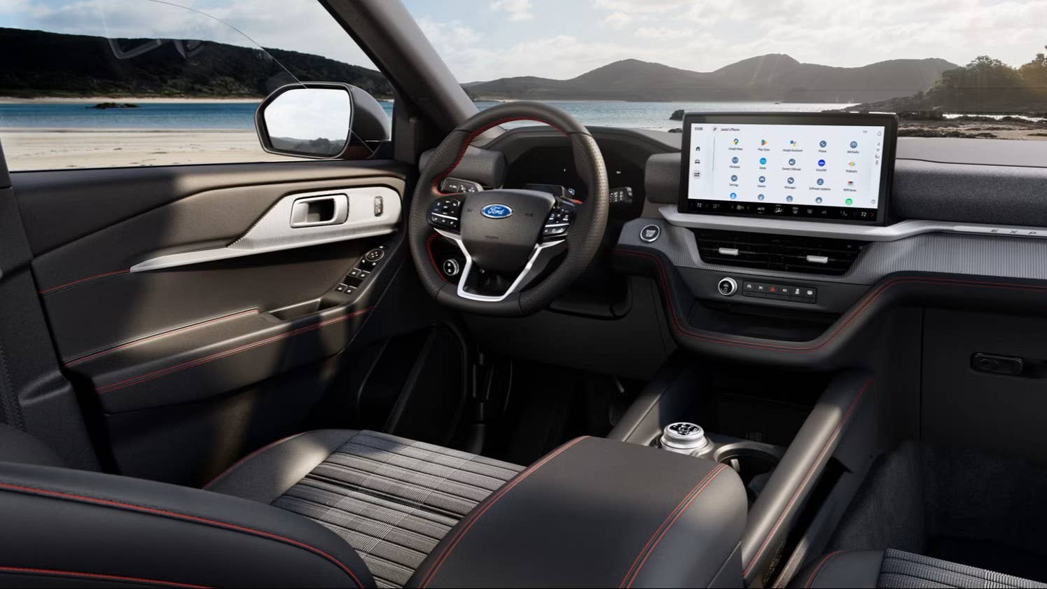 2026 Ford Explorer gray interior front cabin