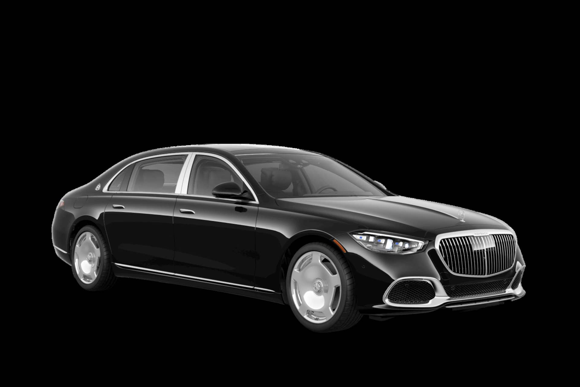 2026 Mercedes-Maybach S 580 in Black front angled view
