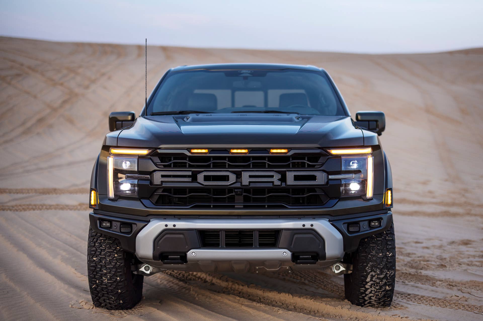2025-2026 Ford F-150 Raptor in Agate Black front view