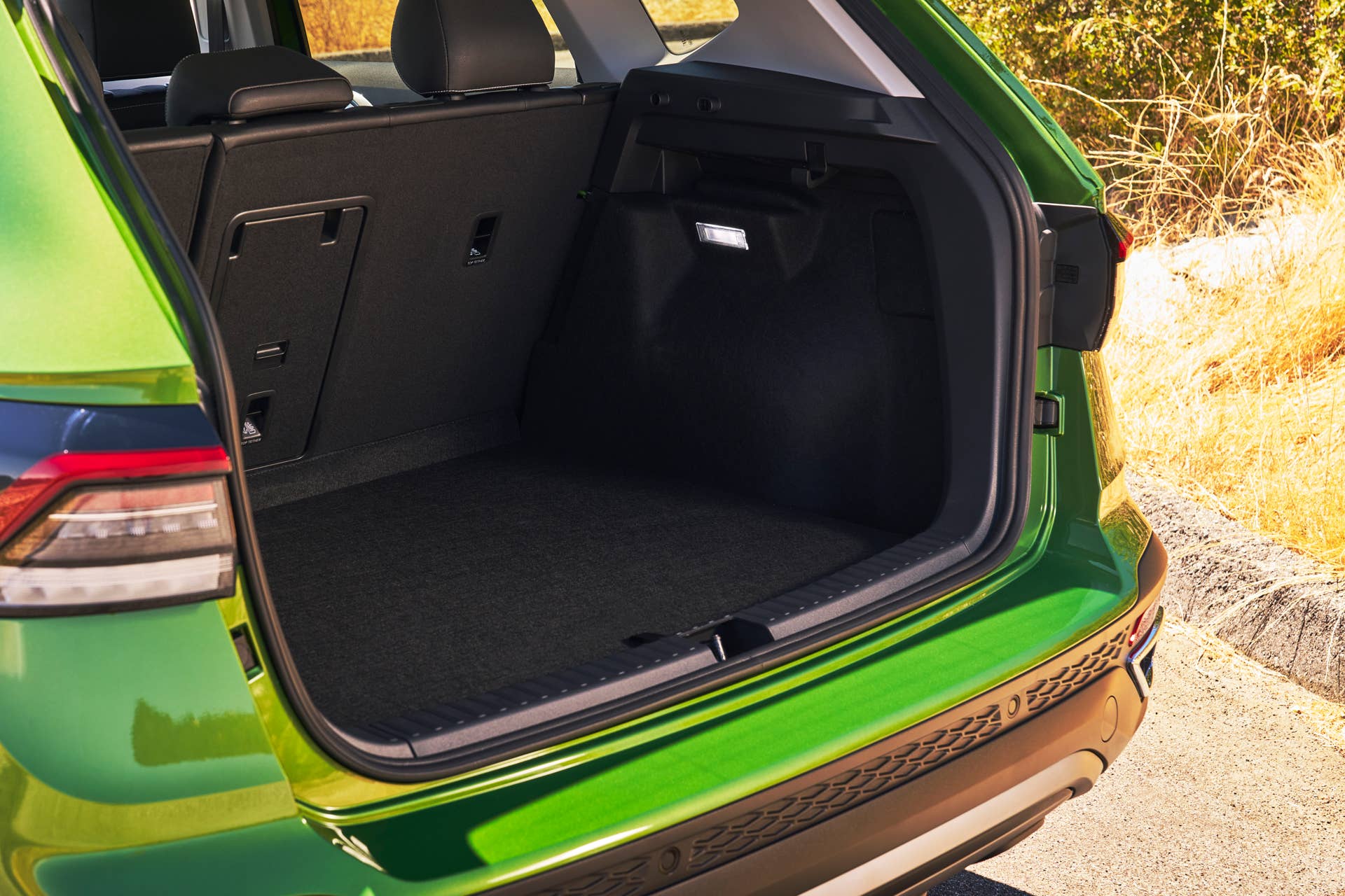 2025-2026 Volkswagen Taos in Bright Moss Green trunk