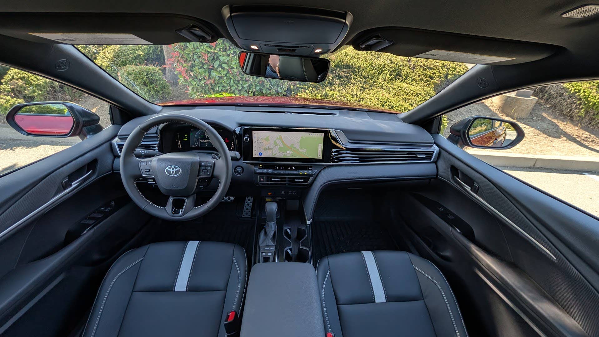 A front-facing view of the 2026 Toyota Camry Nightshade Hybrid's interior