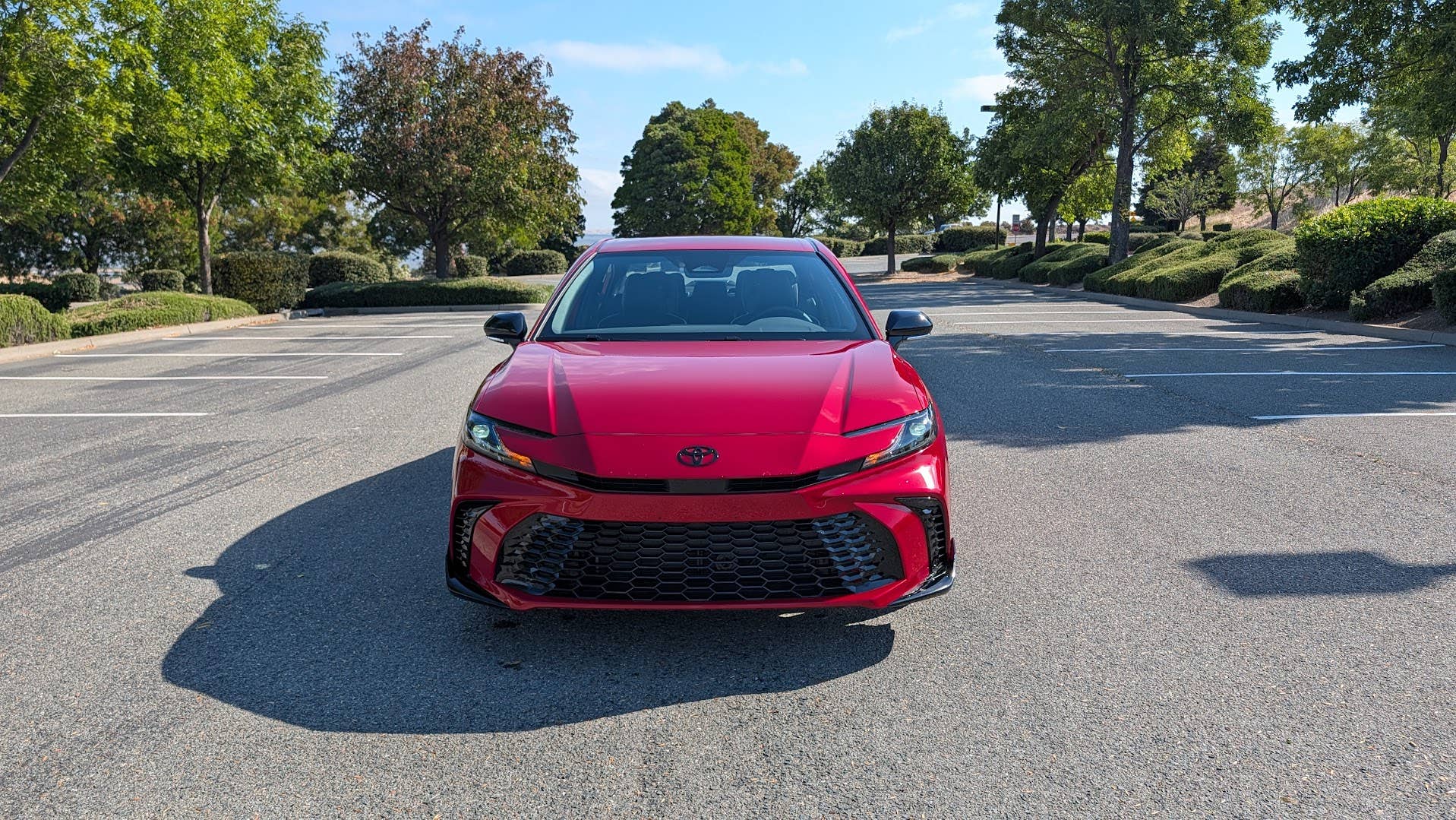 The very front end of the 2026 Toyota Camry Nightshade