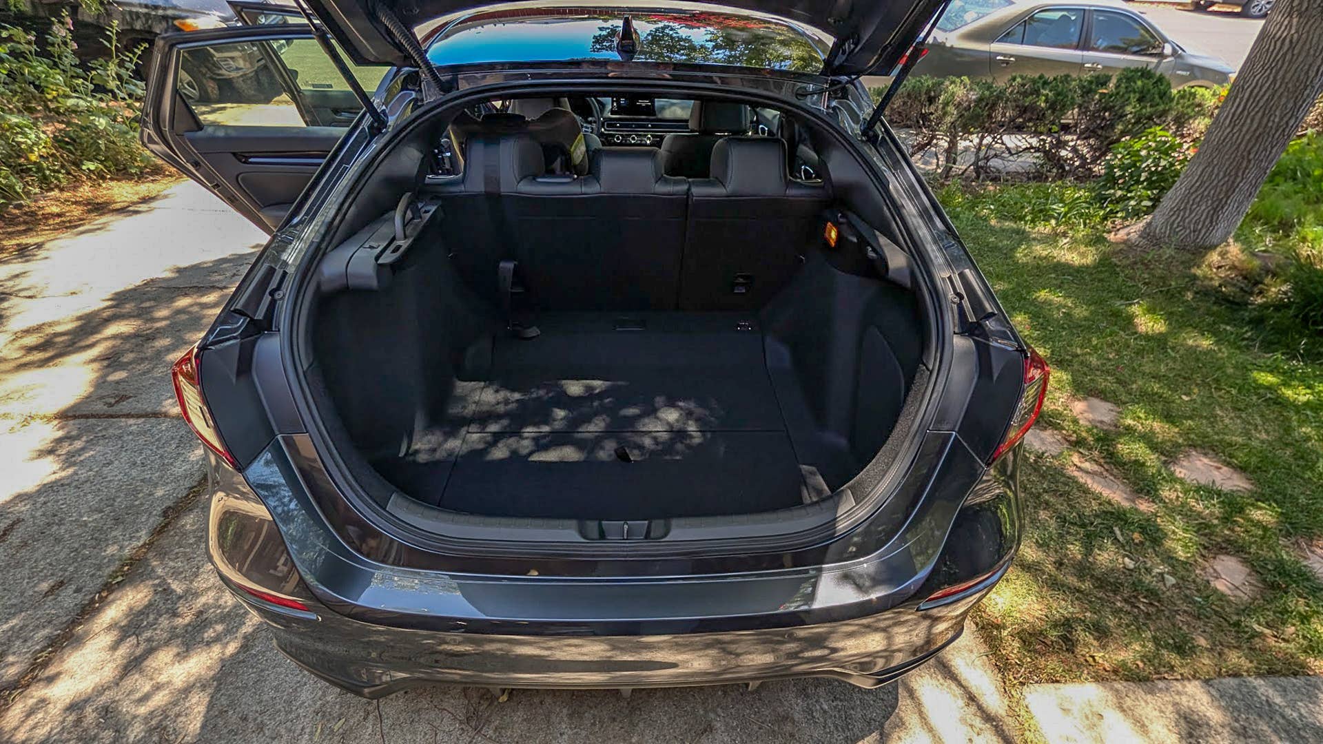The trunk space in the 2026 Honda Civic Hatchback Hybrid