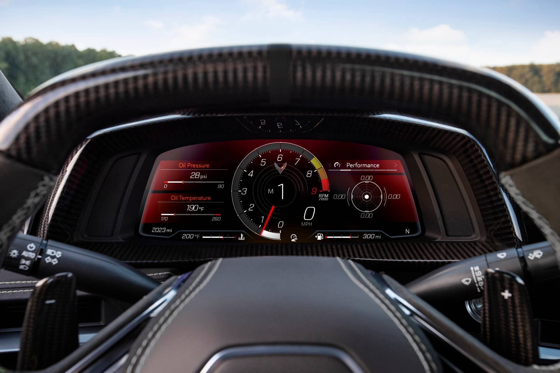 2025-2026 Chevrolet Corvette Z06 interior gauge cluster