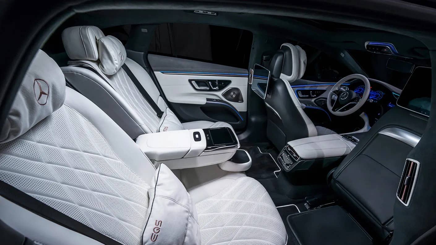 2025-2026 Mercedes-Benz EQS Sedan with white interior rear seats