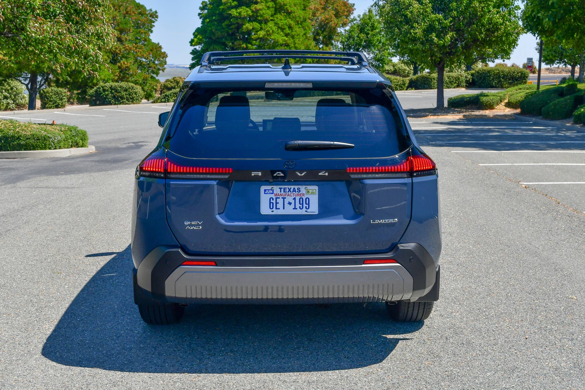 The very rear of the 2026 Toyota RAV4 Limited AWD
