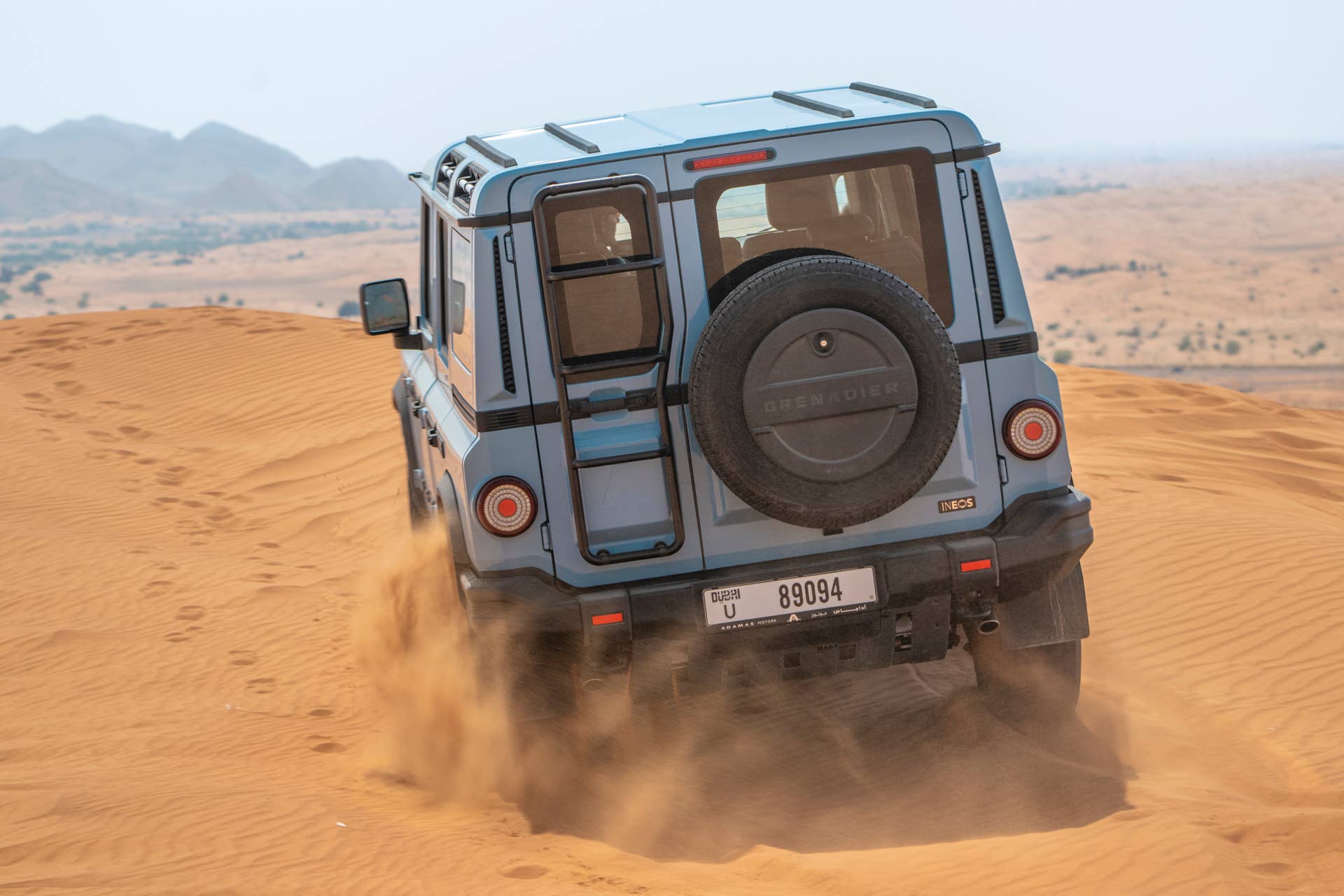 2025-2026 INEOS Grenadier Fieldmaster in Eldoret Blue rear view dune driving