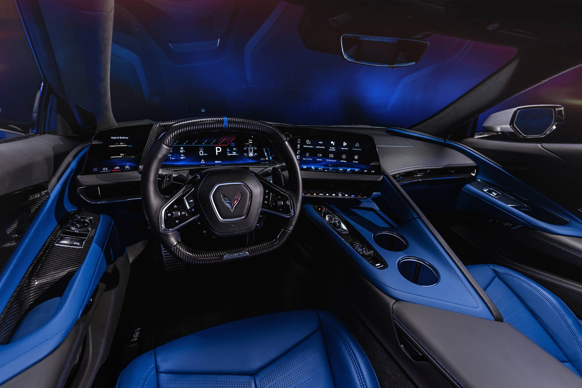 2026 Chevrolet Corvette ZR1X Coupe interior in Santorini Blue