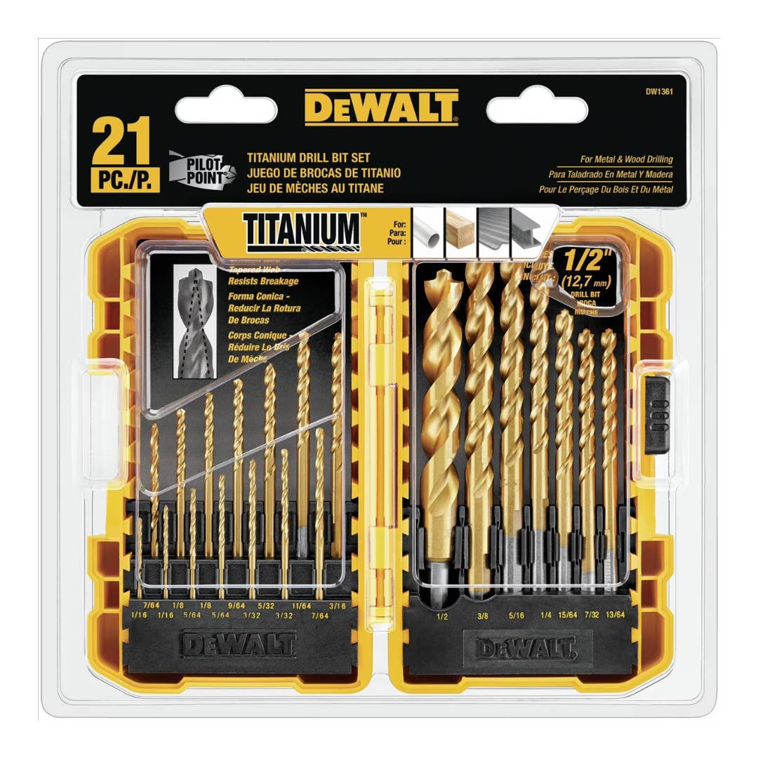 DeWalt 21-Piece Titanium Drill Bit Set
