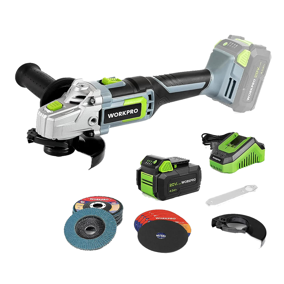 The Workpro 20V Cordless Angle Grinder Kit, pictured here, is now on sale at Walmart.