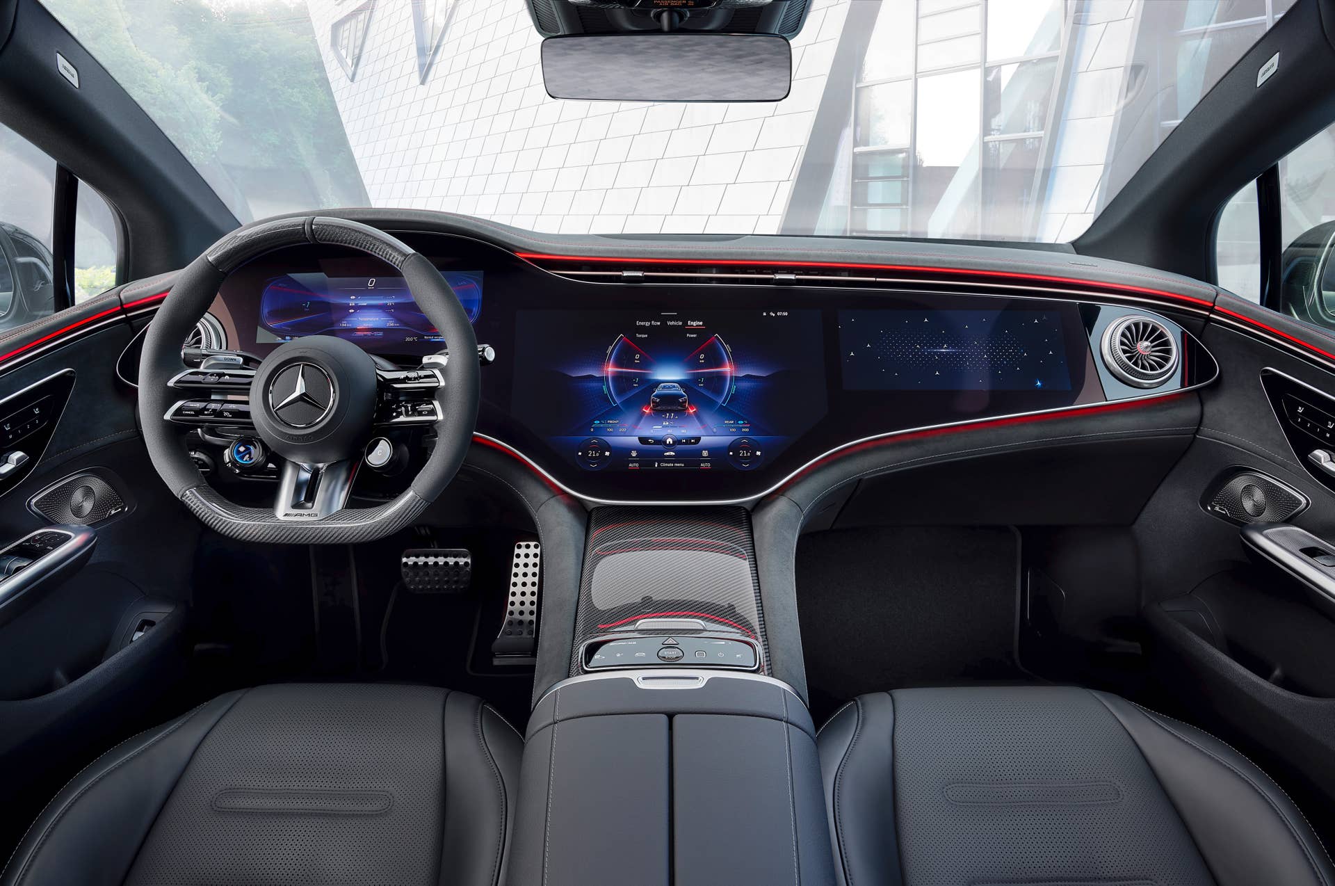 2025-2026 Mercedes-AMG EQE interior front cabin