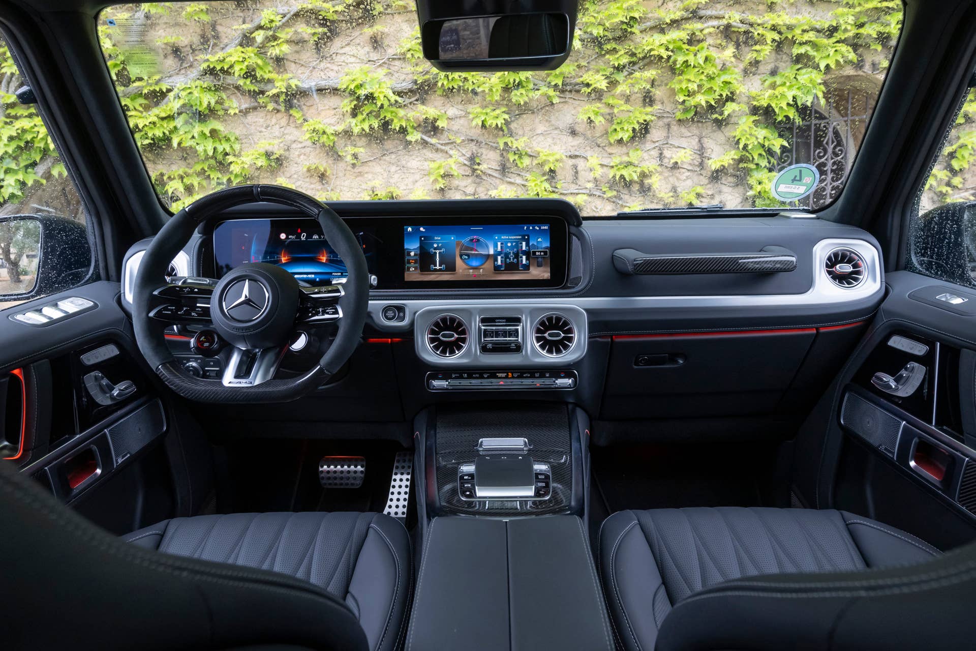 2025-2026 Mercedes-AMG G 63 black interior front cabin
