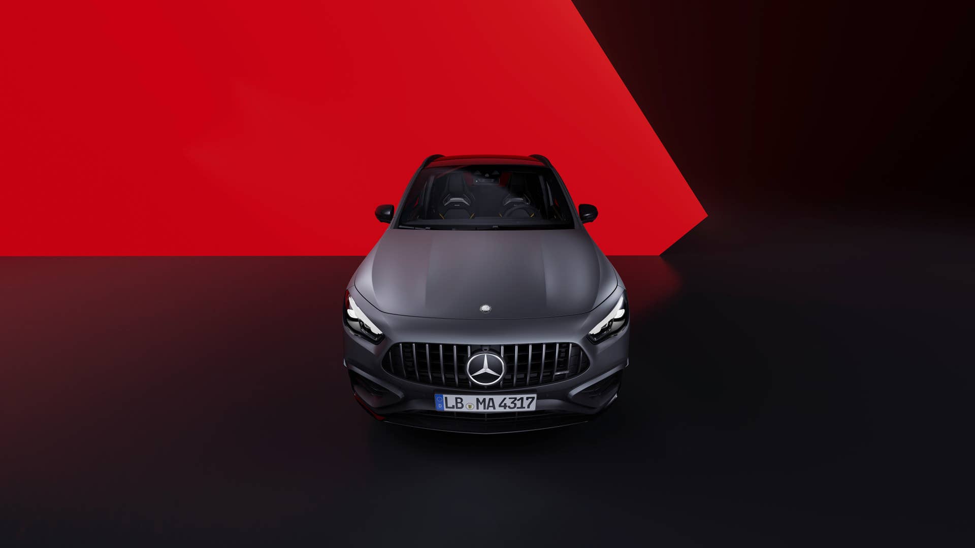 2025-2026 Mercedes-AMG GLA 35 in Mountain Grey Magno front view