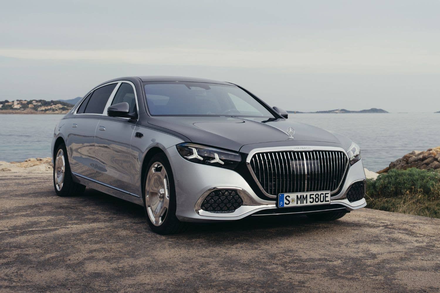 2027 Mercedes-Maybach S-Class front angled view