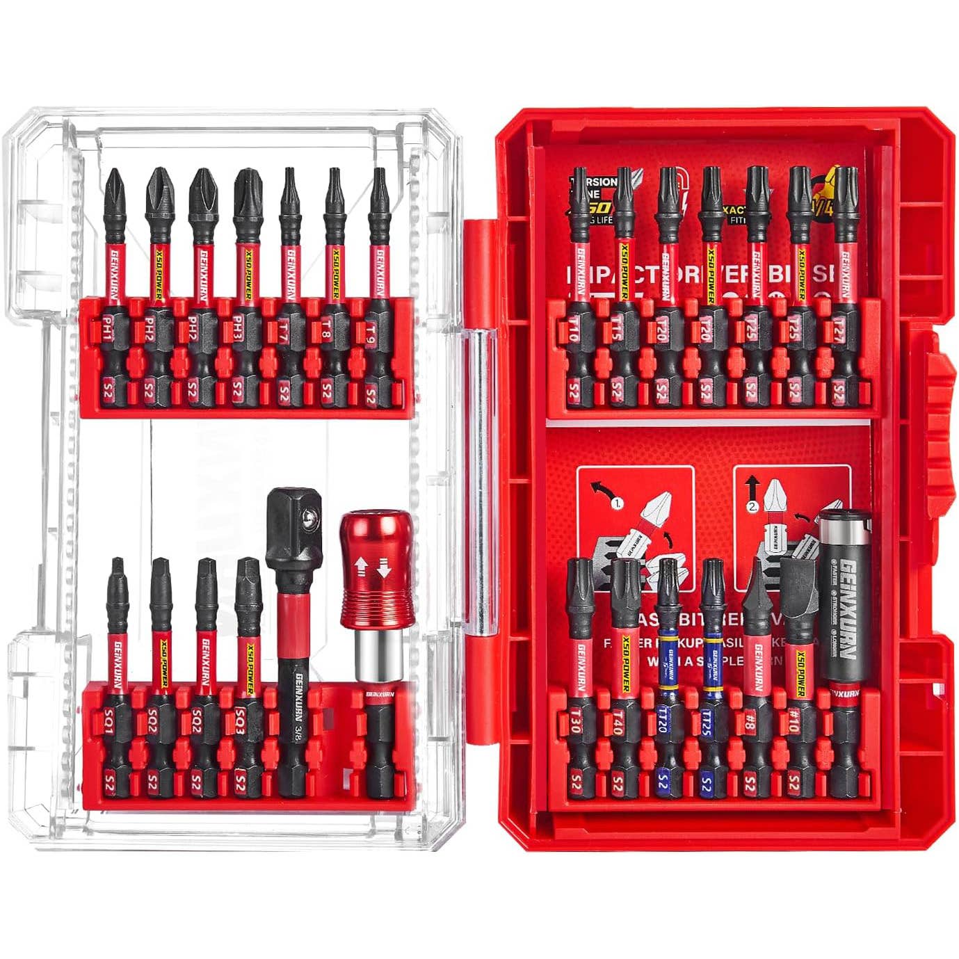 Geinxurn 27-Piece Impact Screwdriver Bit Set