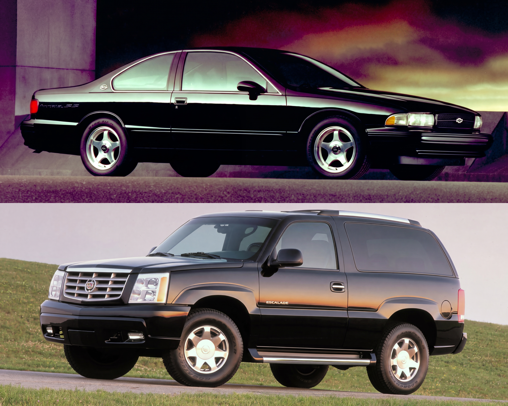 1996 Chevrolet Impala SS Coupe Concept & 2004 Cadillac Escalade SWB Concept