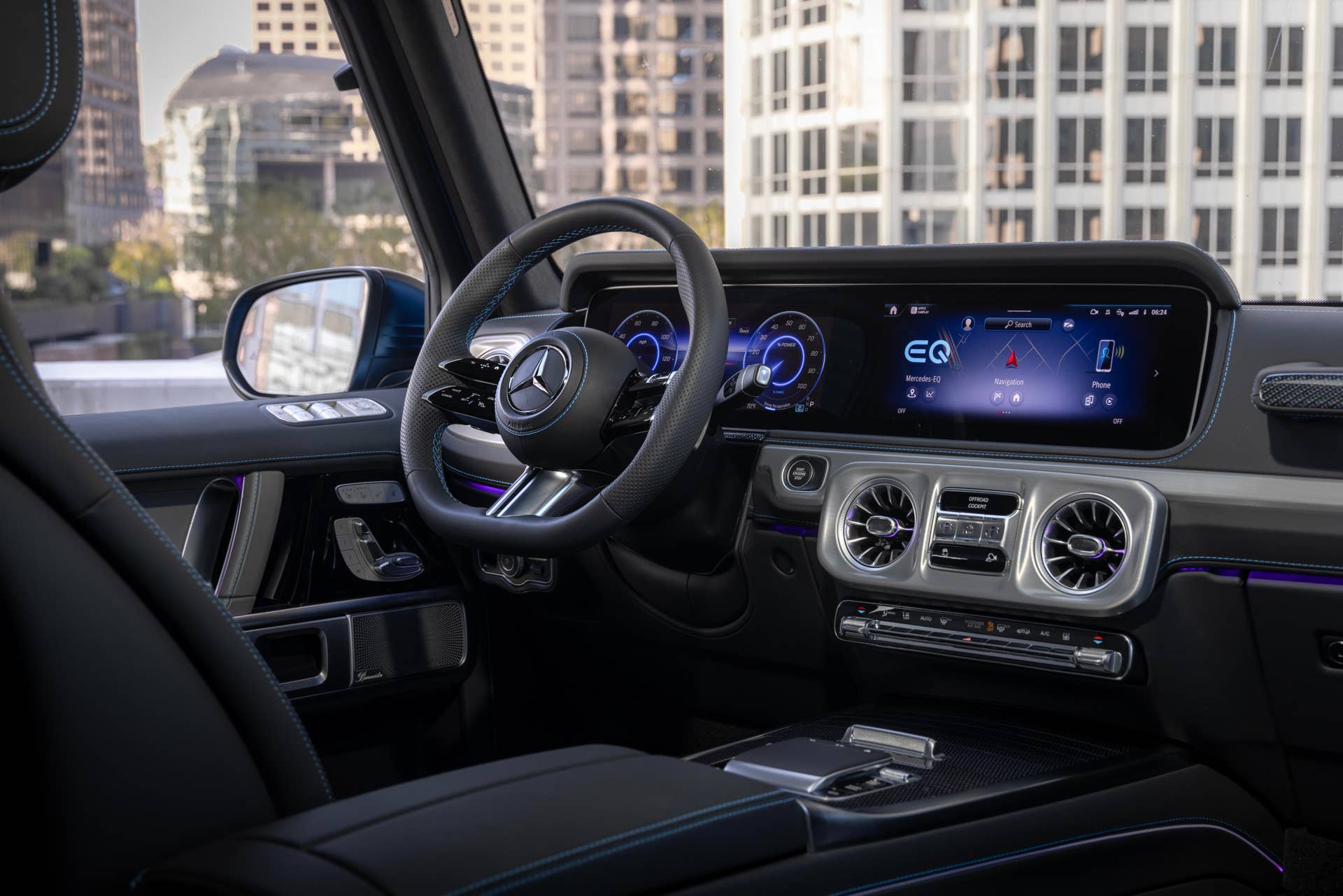 2025-2026 Mercedes-Benz G-Class EV interior driver area