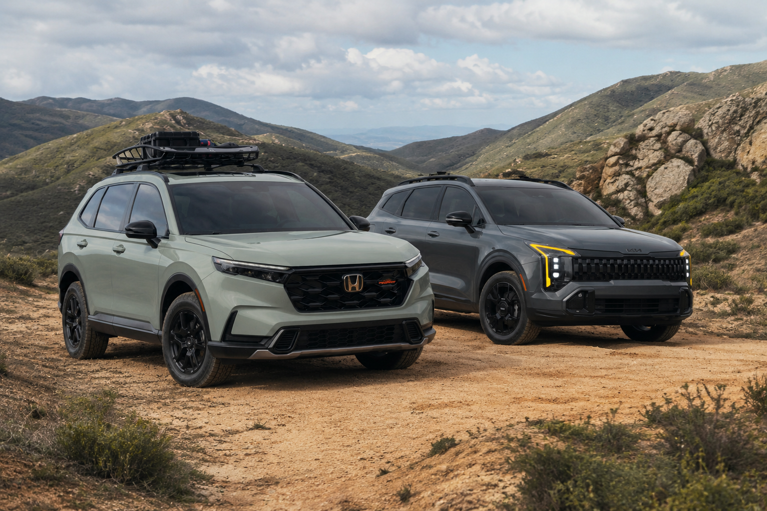 هوندا CR-V TrailSport هايبرد ضد كيا سبورتاج X-Line هايبرد 2026